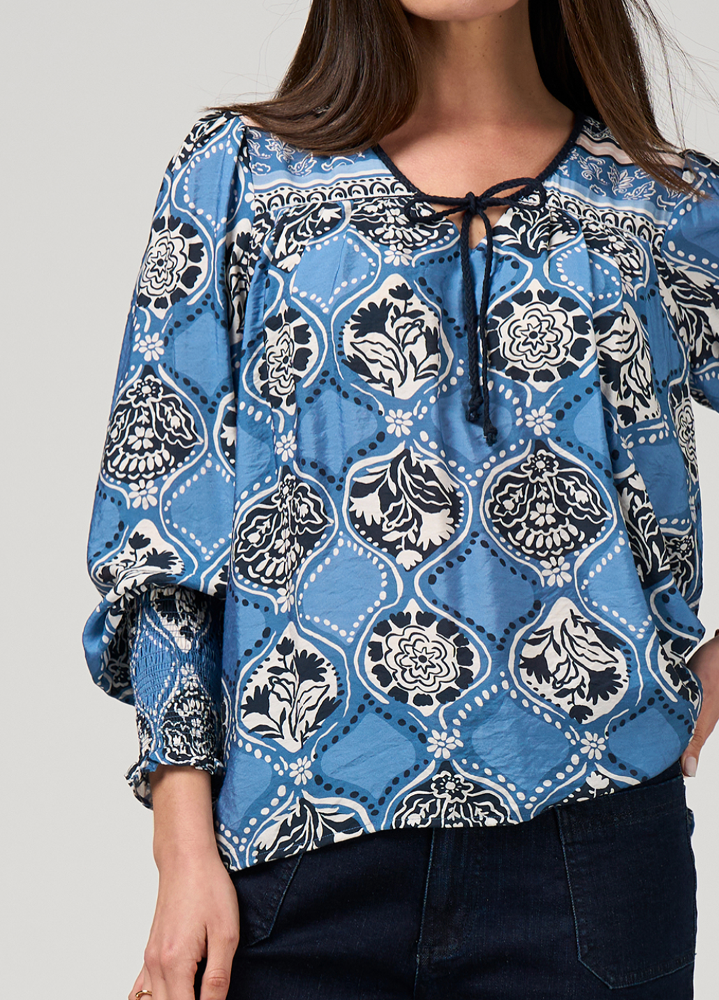 Taj Mahal Blouse Chambray Multi Loobie's Story