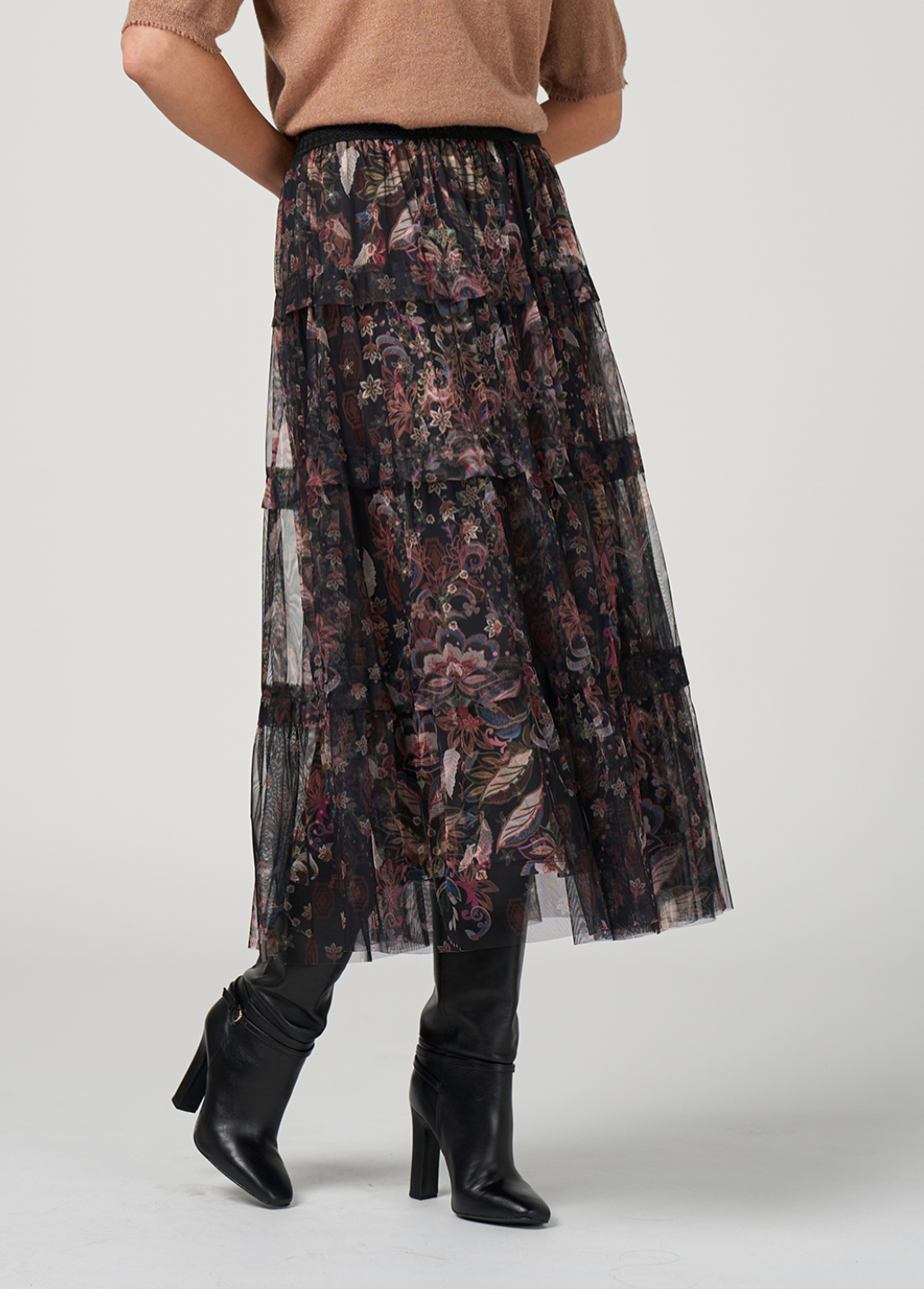 Antoinette Skirt Black Multi  Loobie's Story