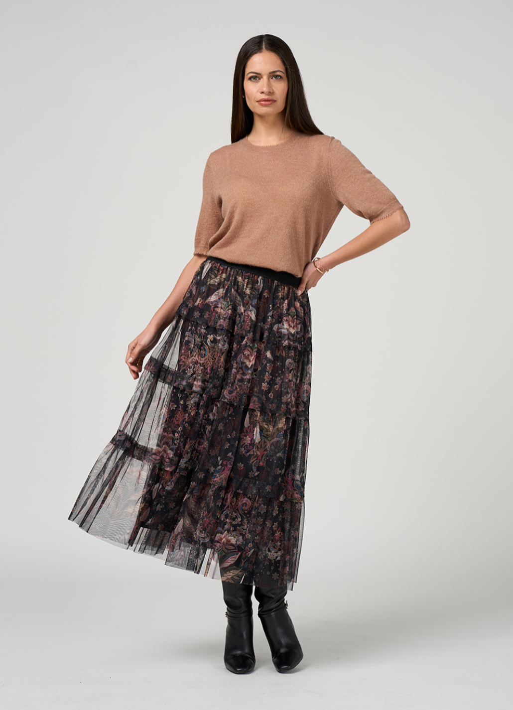 Antoinette Skirt Black Multi  Loobie's Story