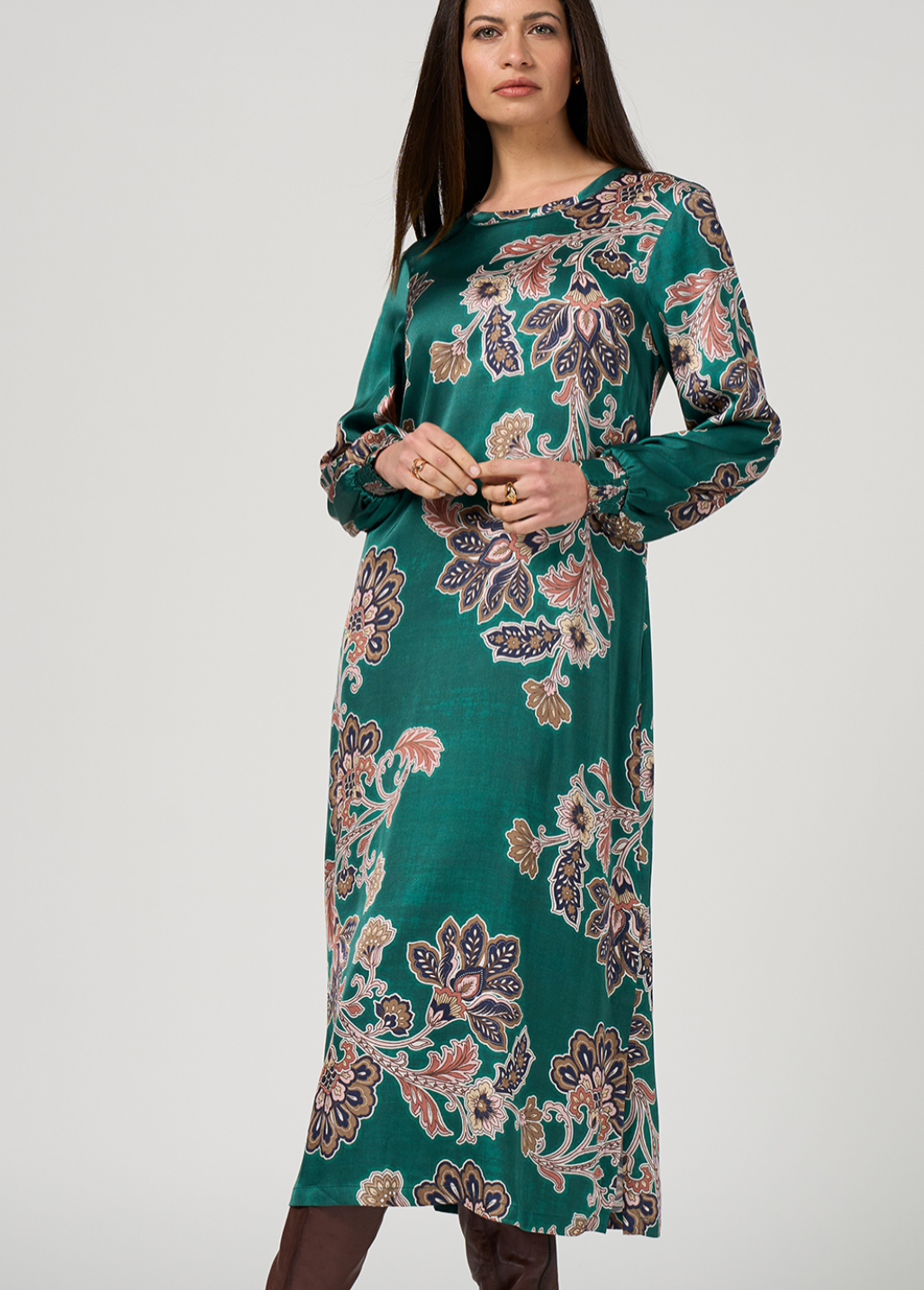 Versailles Dress Evergreen Multi