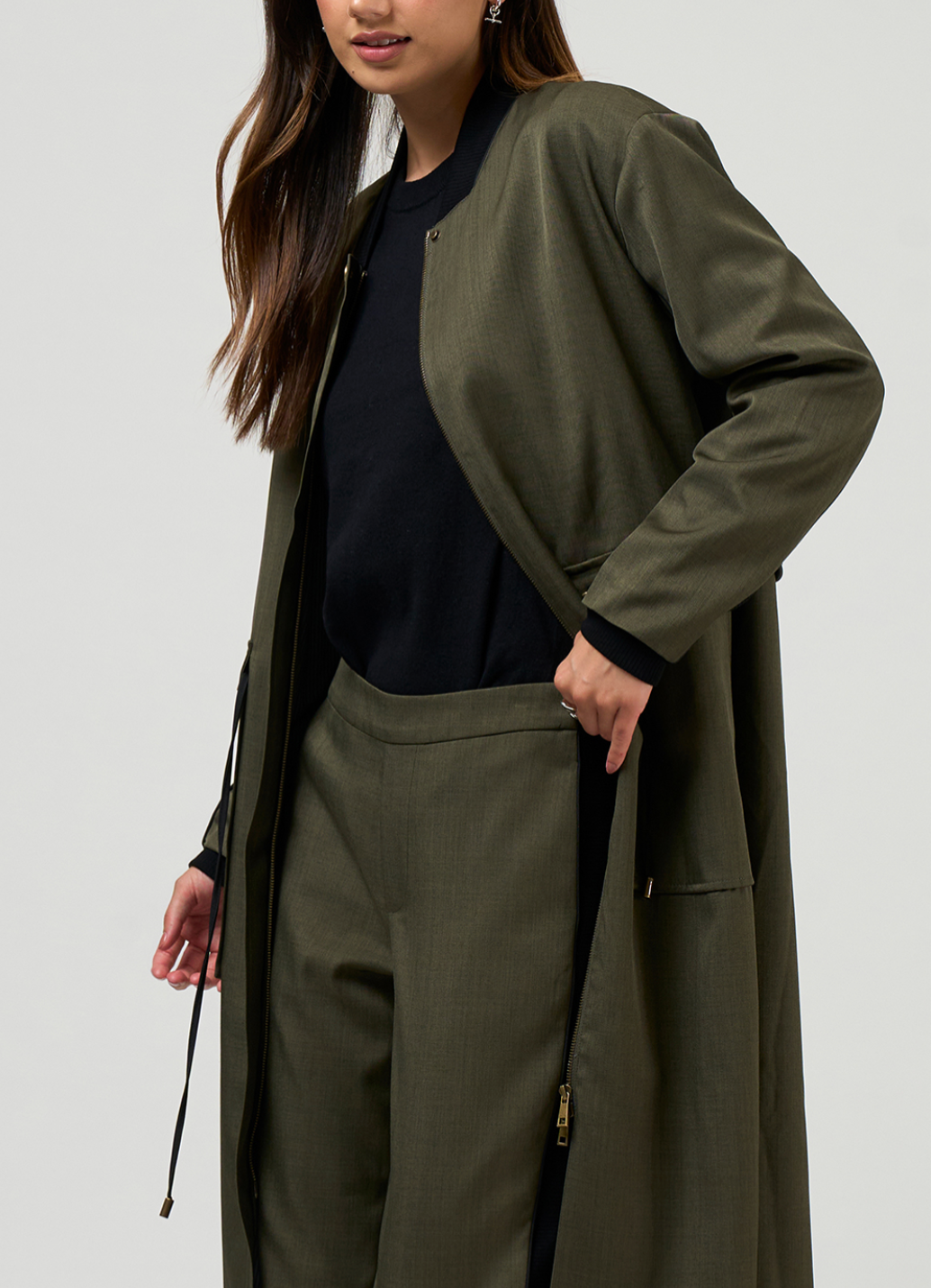 Tactical Coat Khaki Madly Sweetly