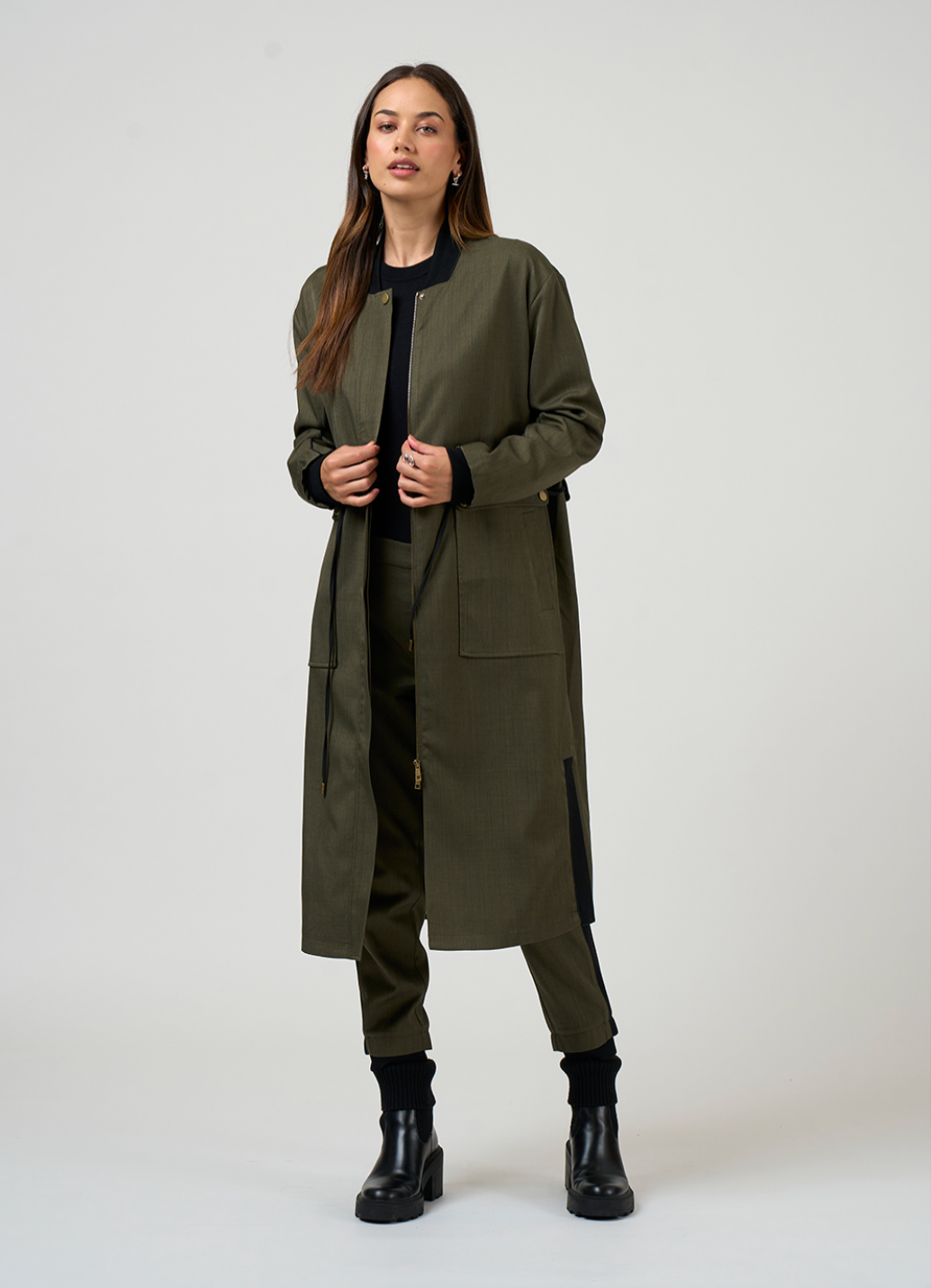 Tactical Coat Khaki Madly Sweetly