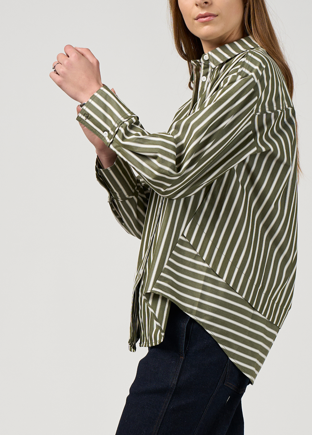 Direction Stripe Shirt Sage Madly Sweetly
