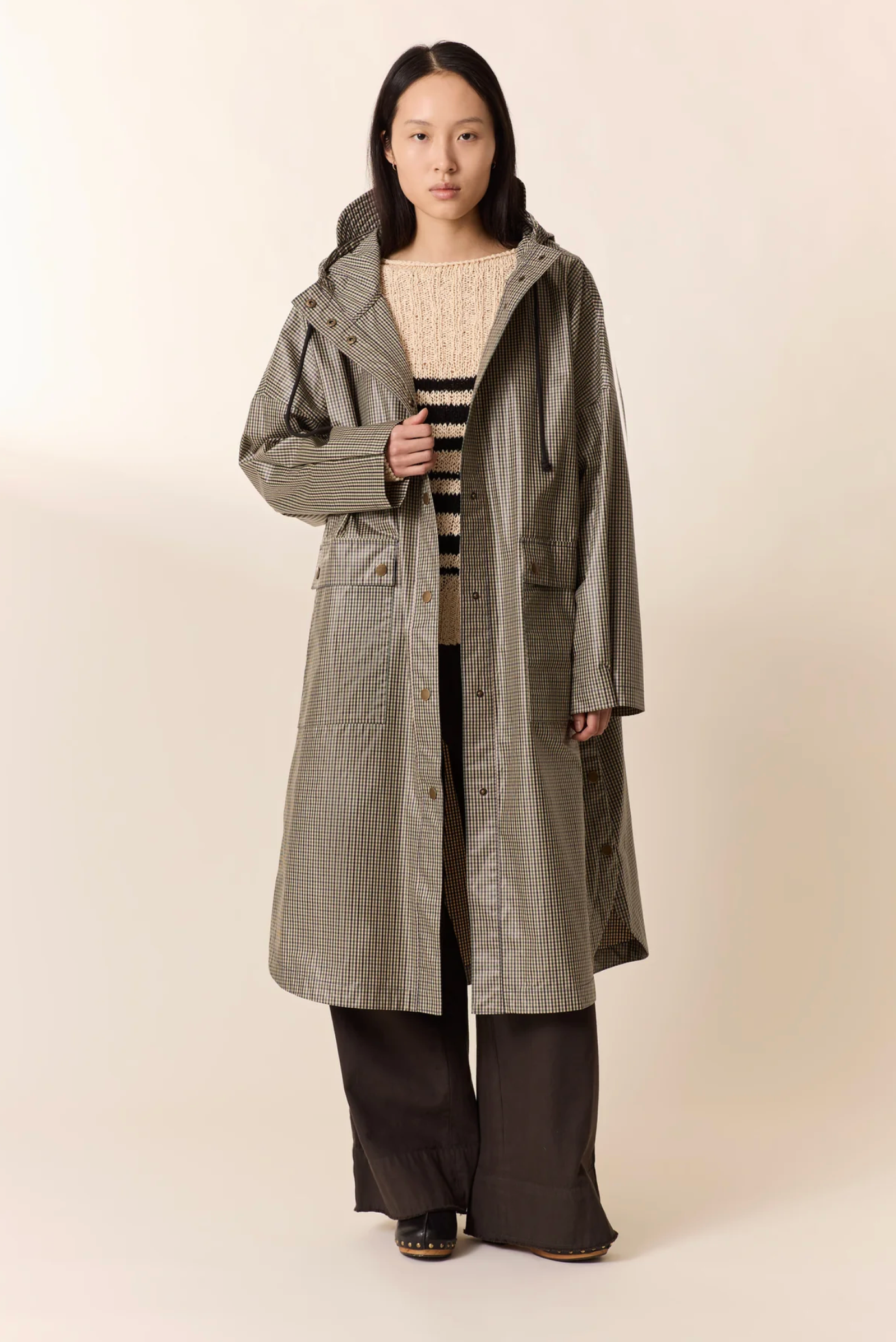 Leon & Harper Vannah Long Coat Ecru