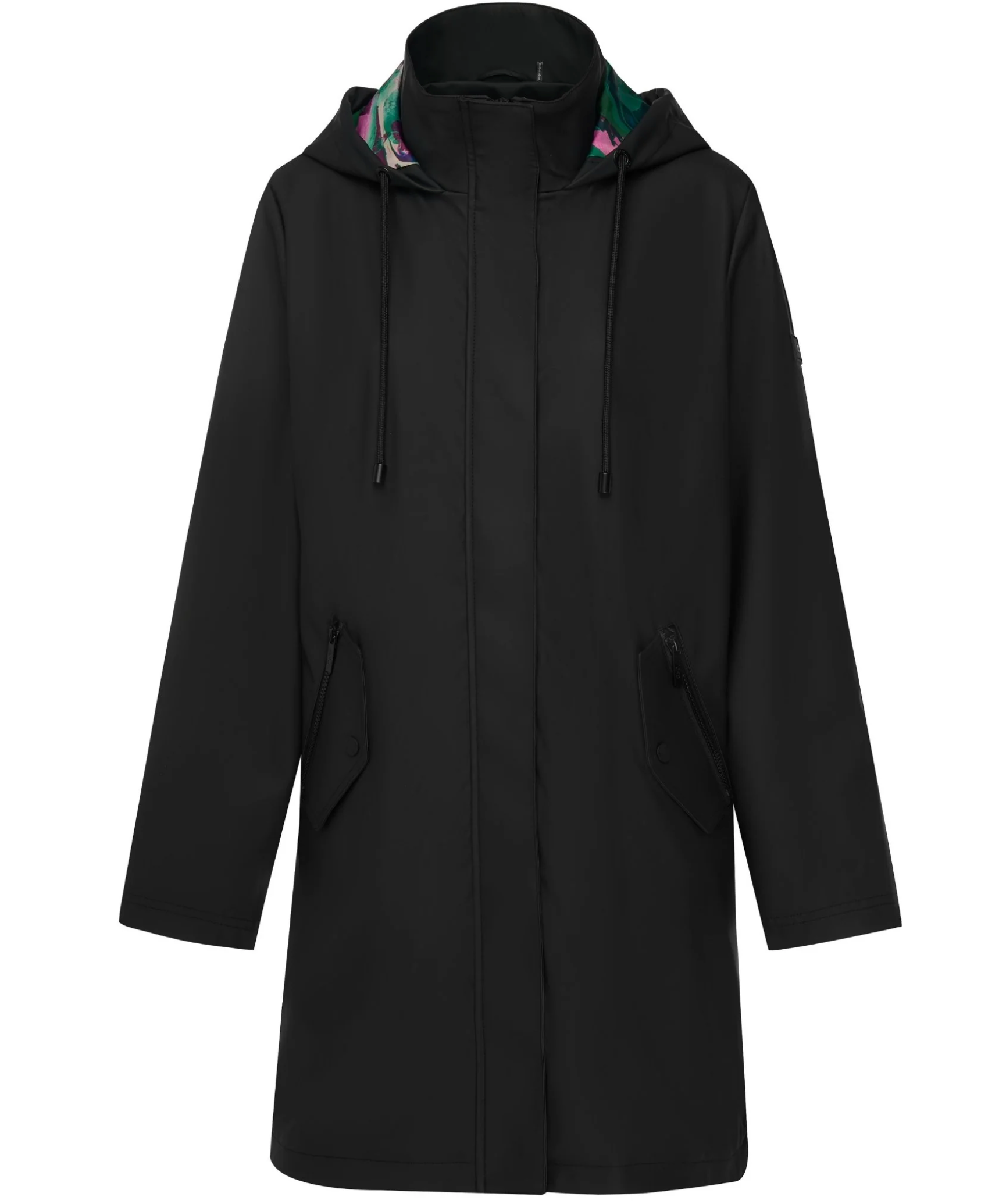 Billie Rain Coat Black Evie Marble Moke
