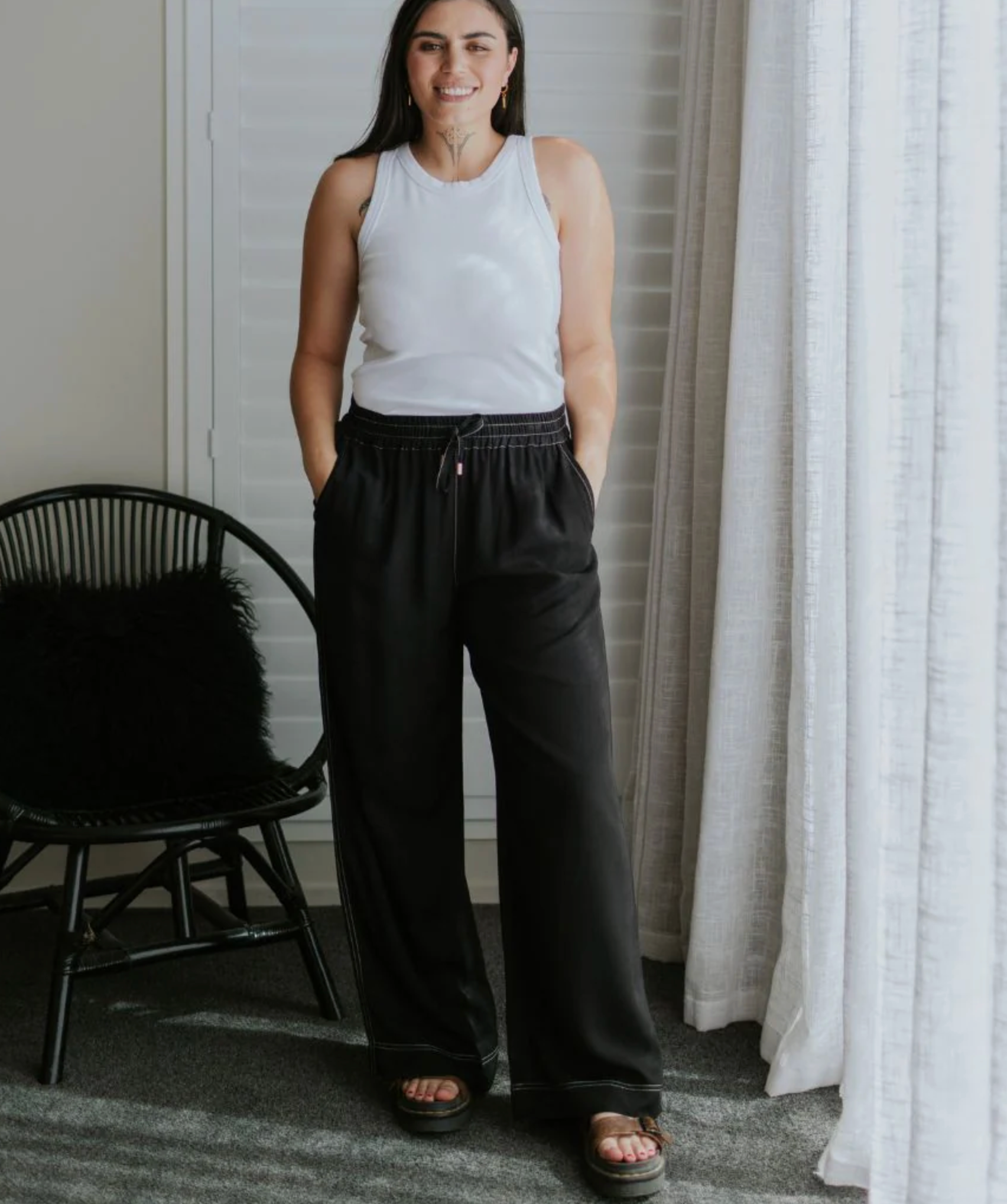 Bowie Pant Black Moke