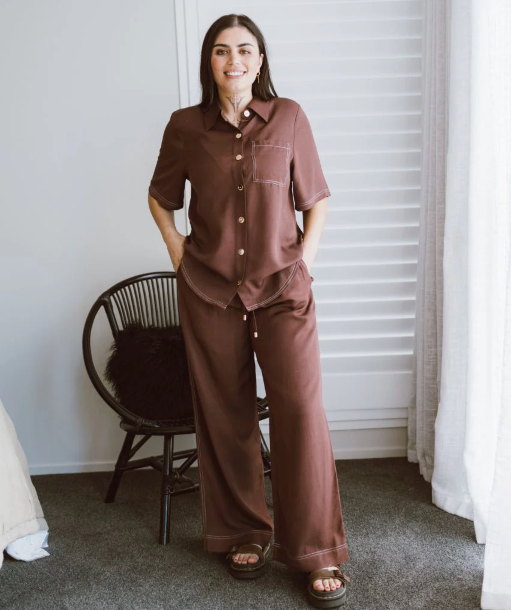 Bowie Pant Cocoa Moke