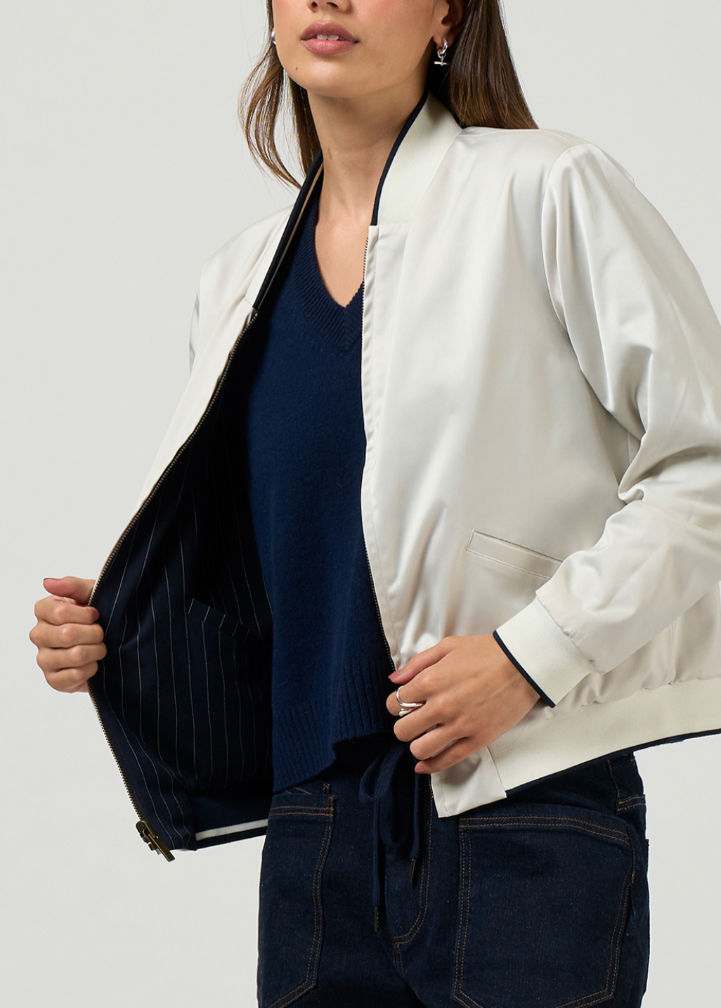 Trax Reversible Jacket Navy/Vanilla