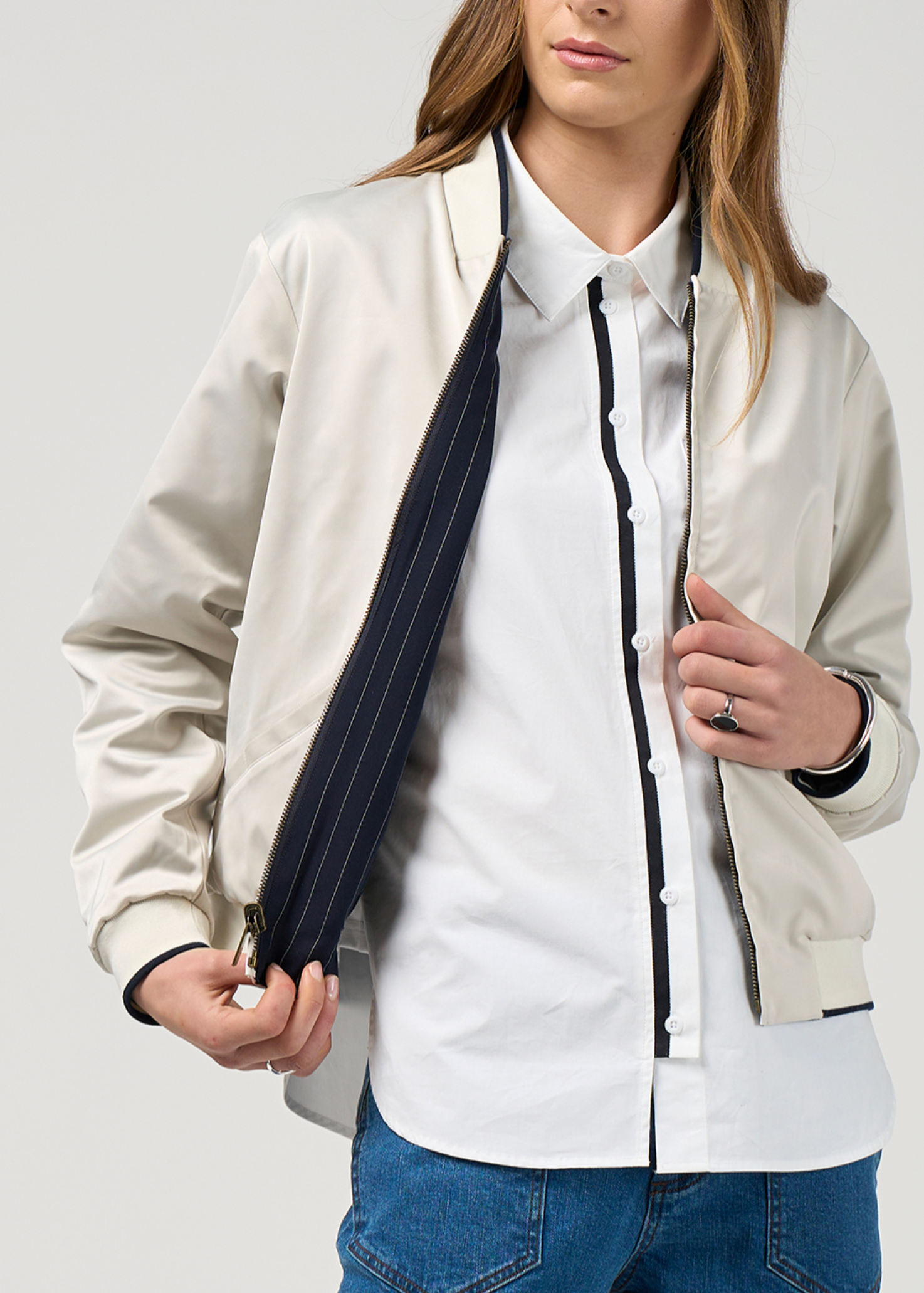 Mixed Media Shirt White Madly Sweetly