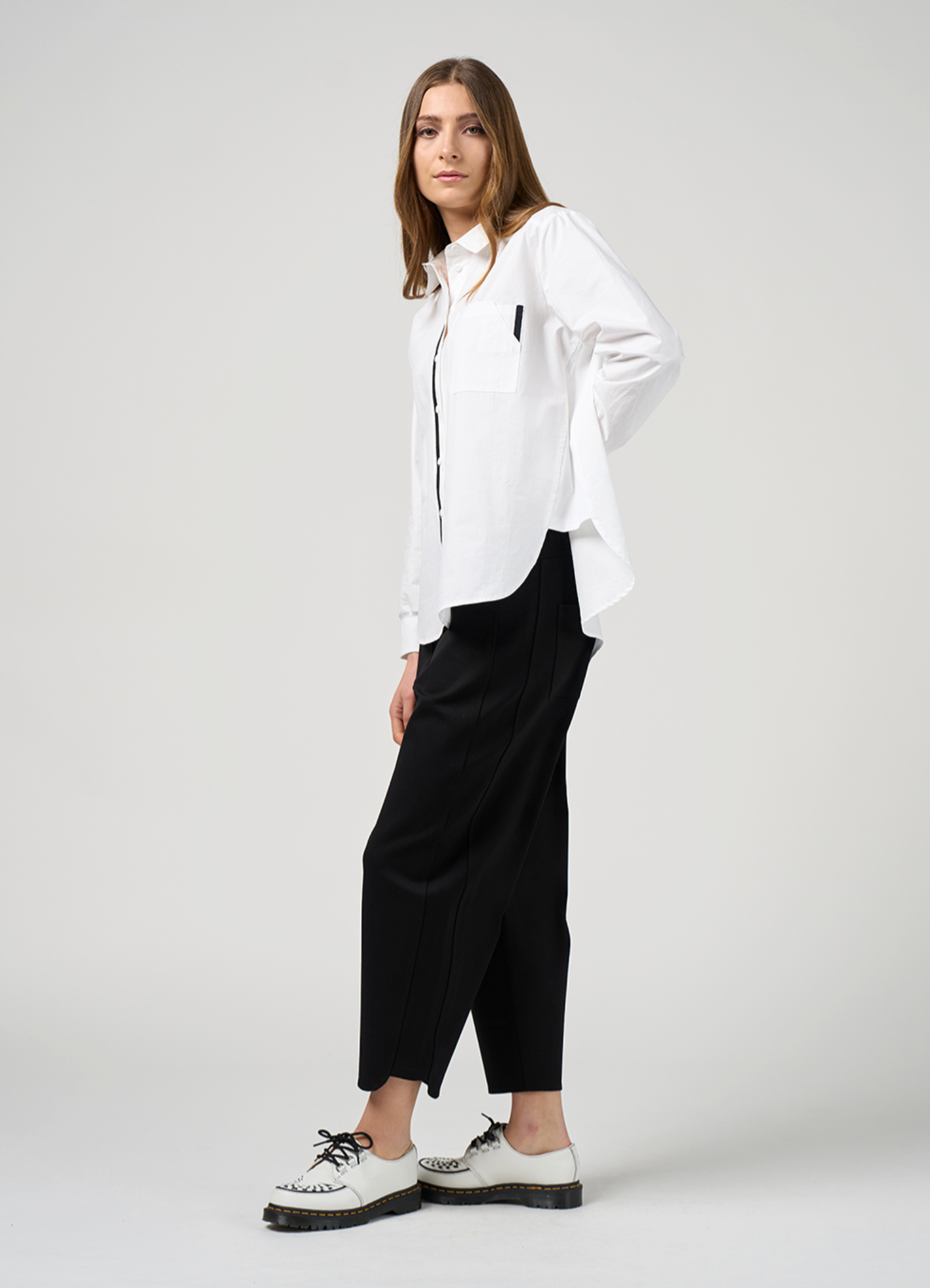 Mixed Media Shirt White Madly Sweetly