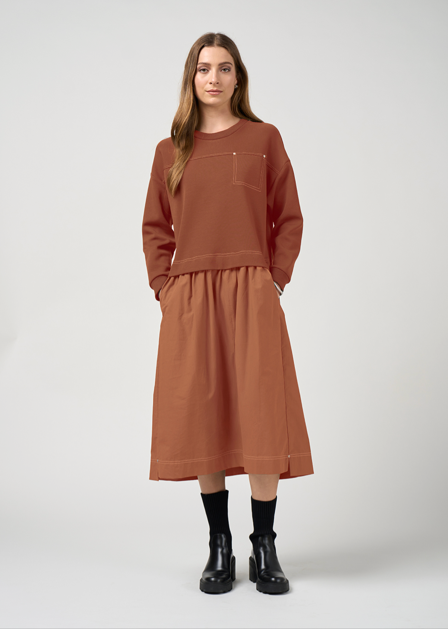 McKenzie Dress Rust Madly Sweetly