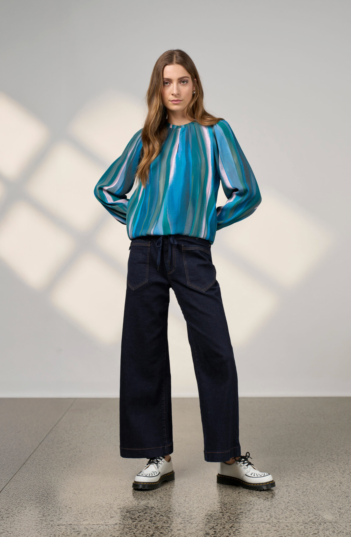 Sway Top Blue Multi Madly Sweetly