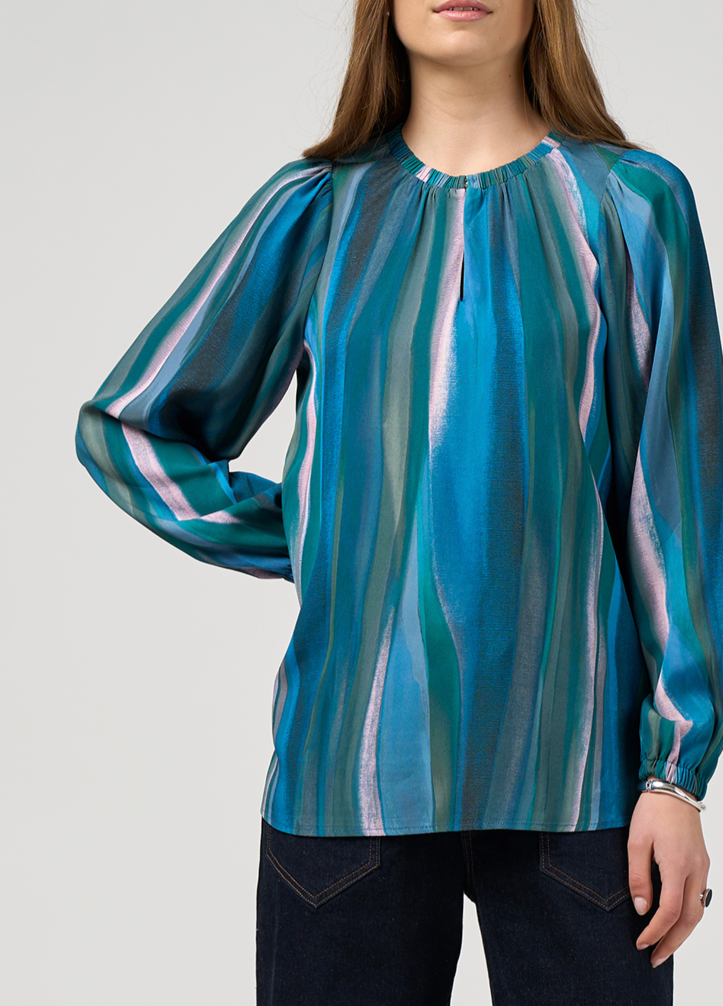 Sway Top Blue Multi Madly Sweetly