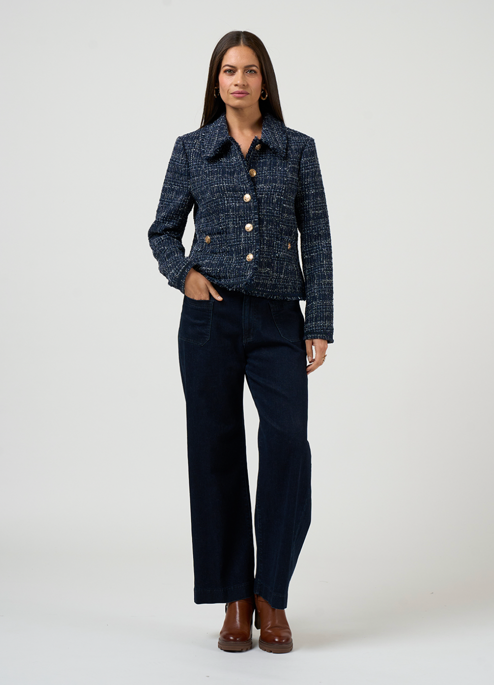 Inez Jacket Loobie's Story Indigo Multi