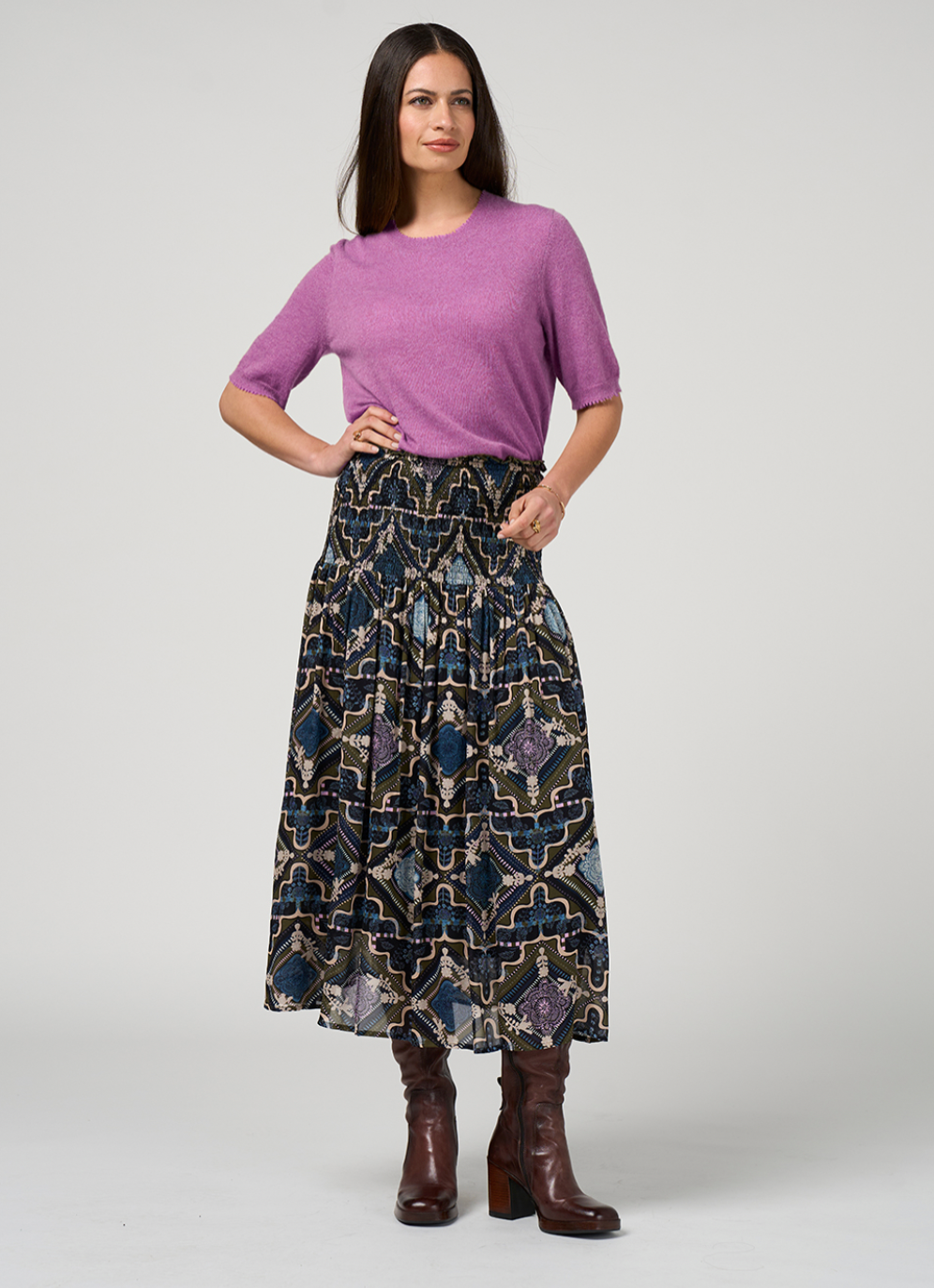 Regalia Skirt Olive Multi Loobie's Story