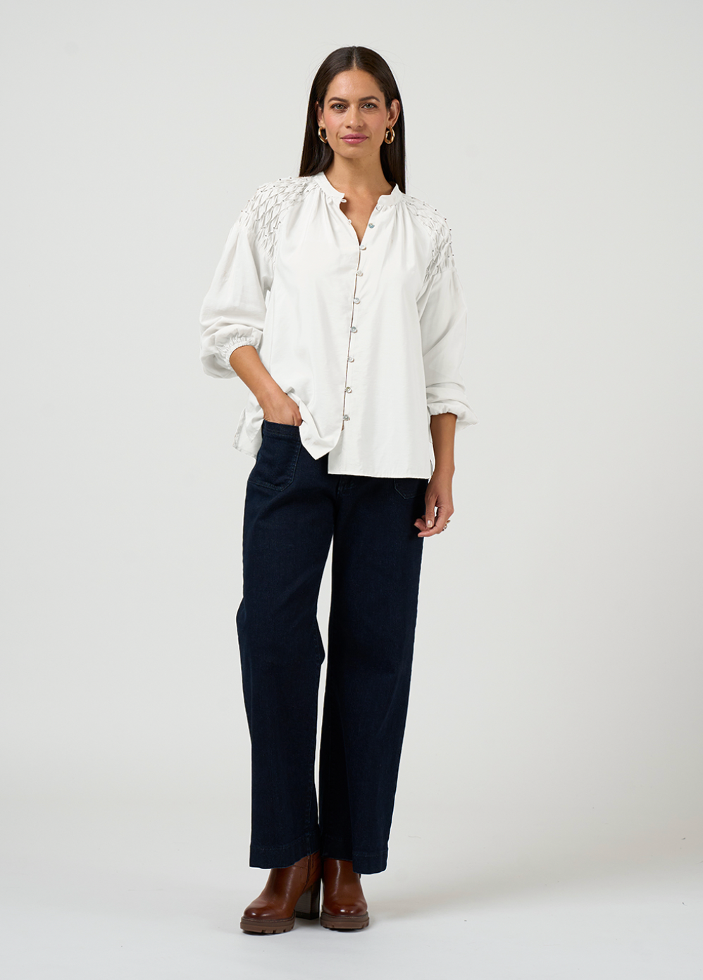 Bijou Blouse Silk White Loobie's Story