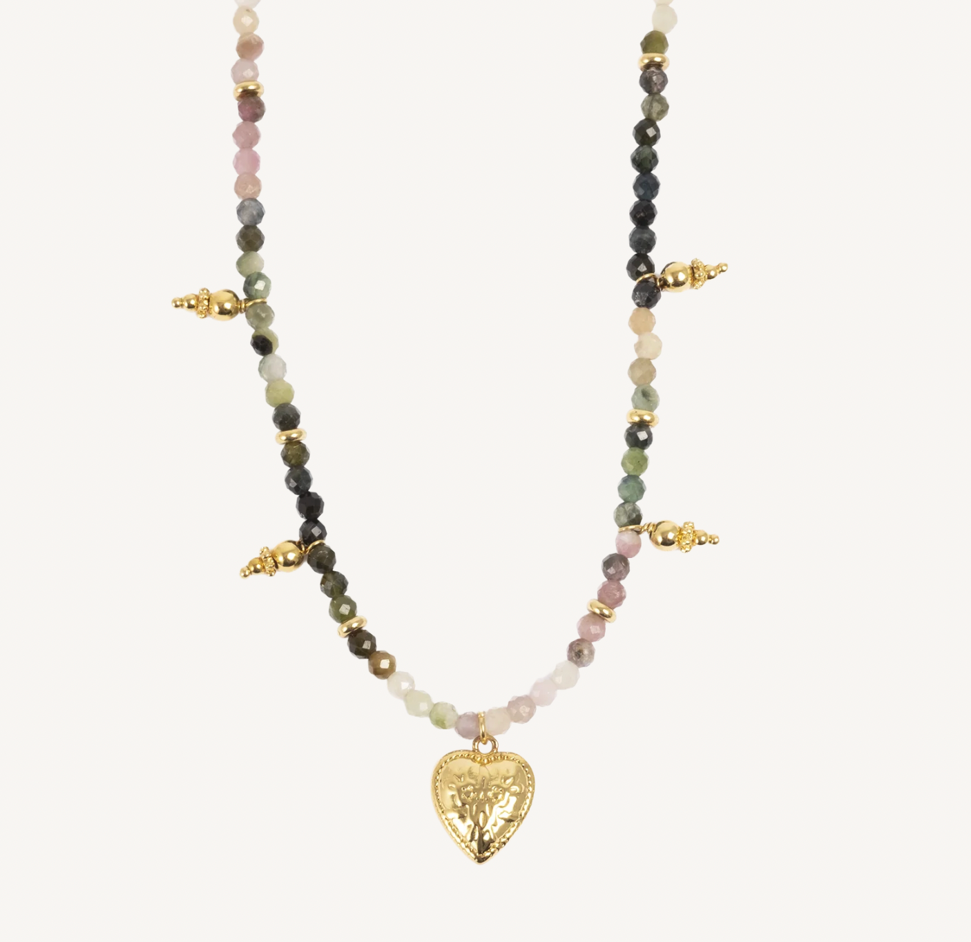 A&C Wild Nature Necklace Multi with heart
