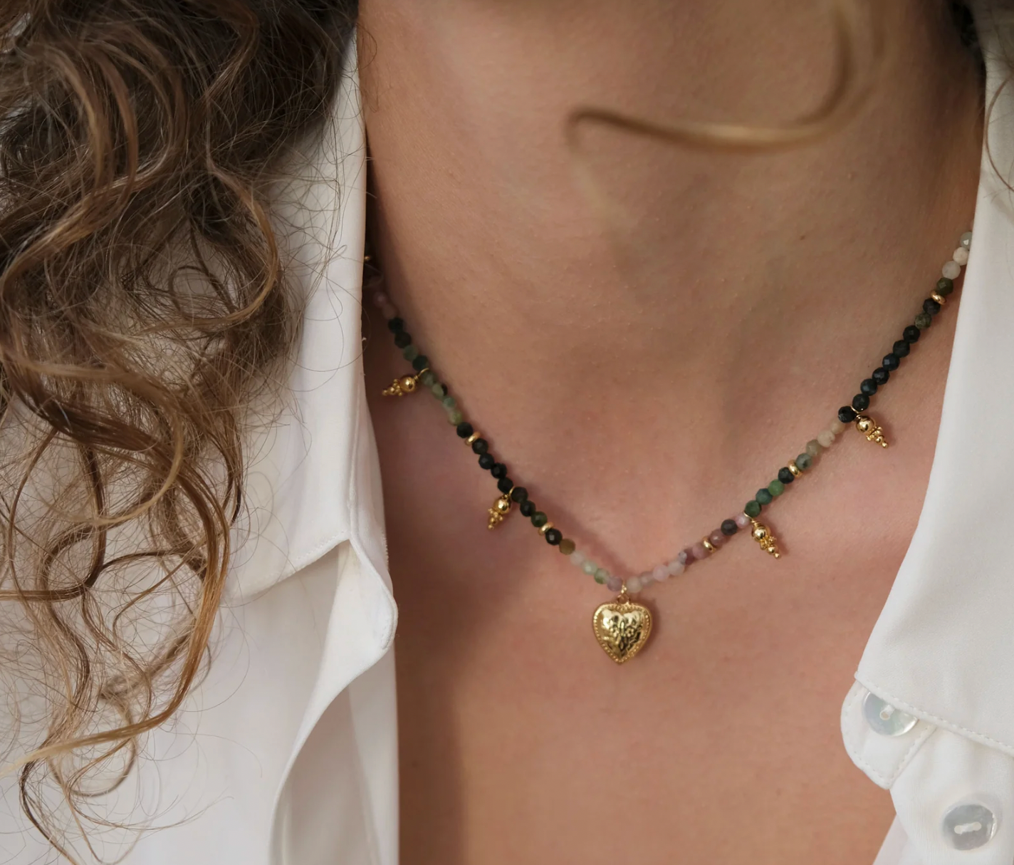 A&C Wild Nature Necklace Multi with heart