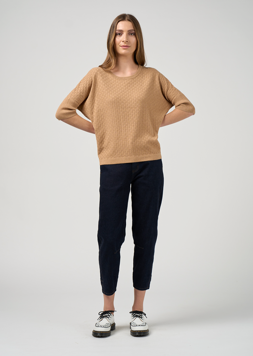 Switchboard Tee Madly Sweetly Camel