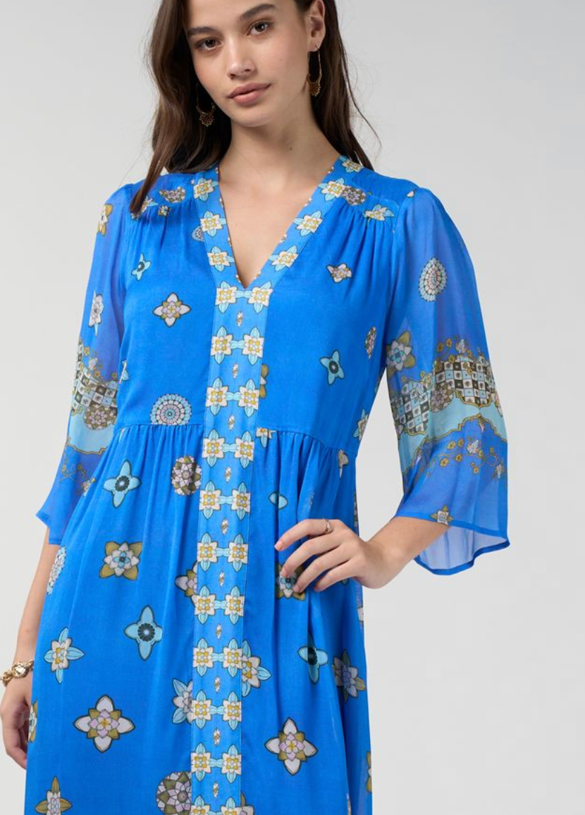 Loobie's Story Dambulla Midi Dress - Azure Multi