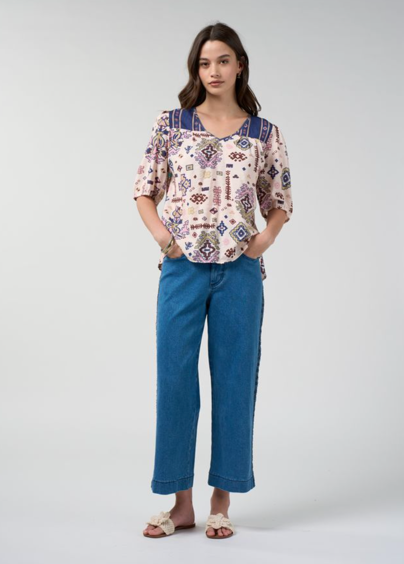 Loobie's Story Lanka Top - Bone Multi