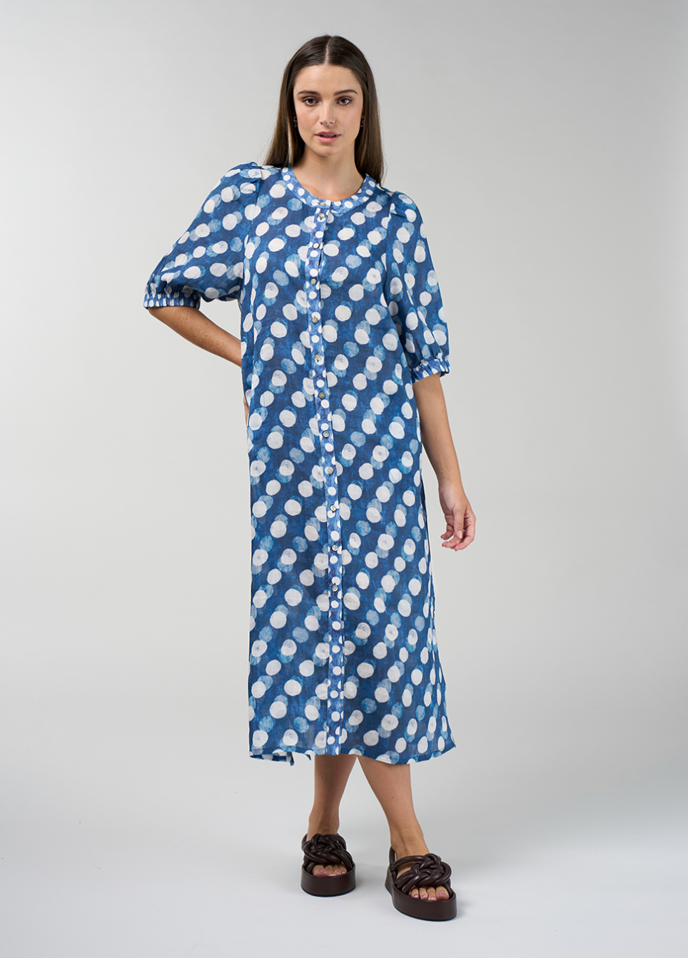 Madly Sweetly Vision Shirt Dress - Denim Multi