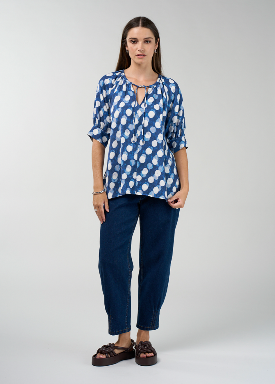 Madly Sweetly Vision Blouse - Denim Multi
