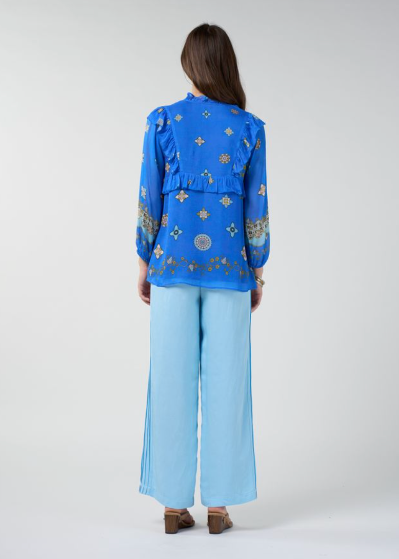 Loobie's Story Dambulla Blouse - Azure Multi
