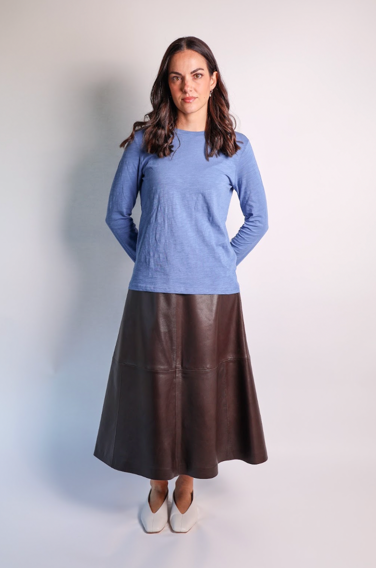 Velveteen Rabbit Long Sleeve Lucie Tee Smokey Blue