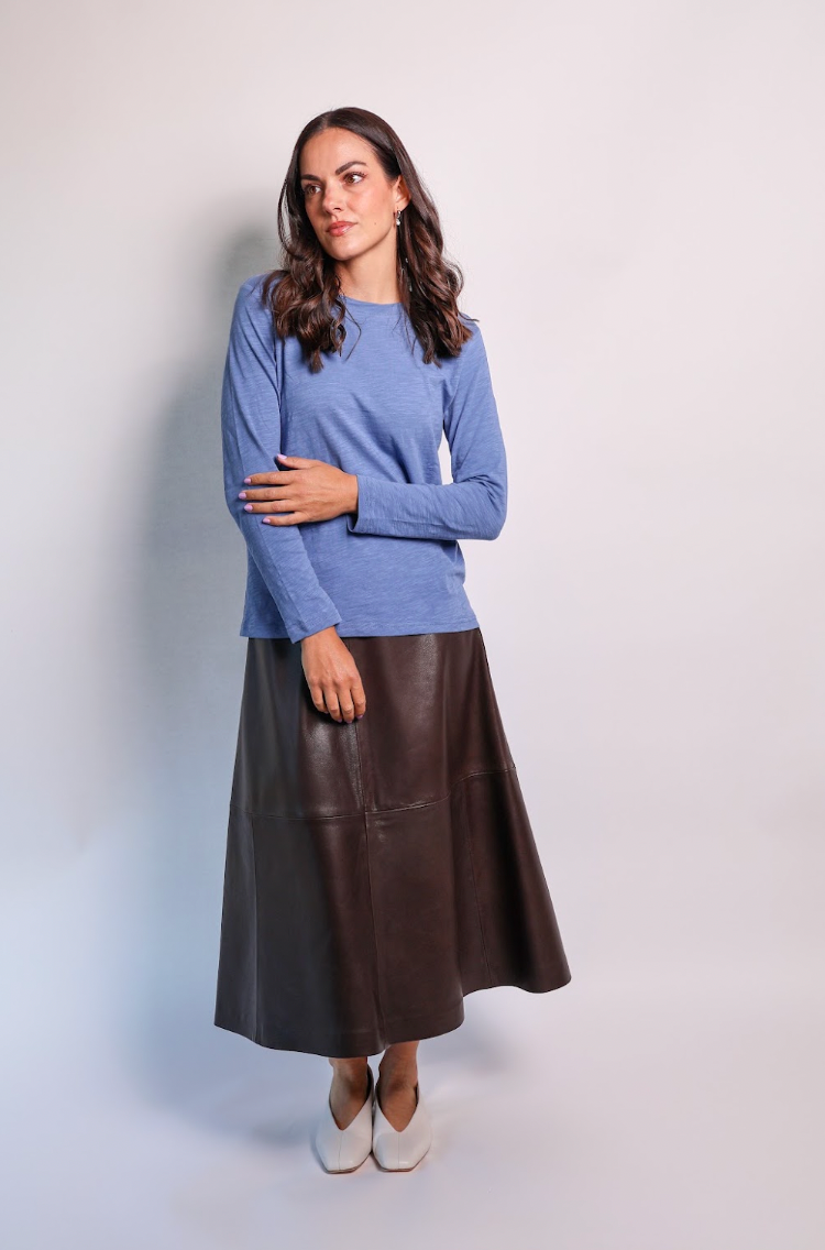 Velveteen Rabbit Long Sleeve Lucie Tee Smokey Blue