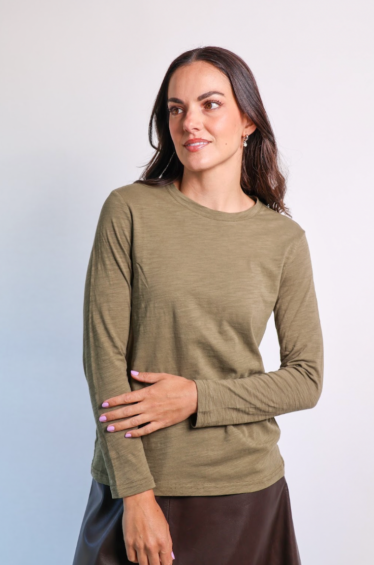 Velveteen Rabbit Long Sleeve Lucie Tee Olive