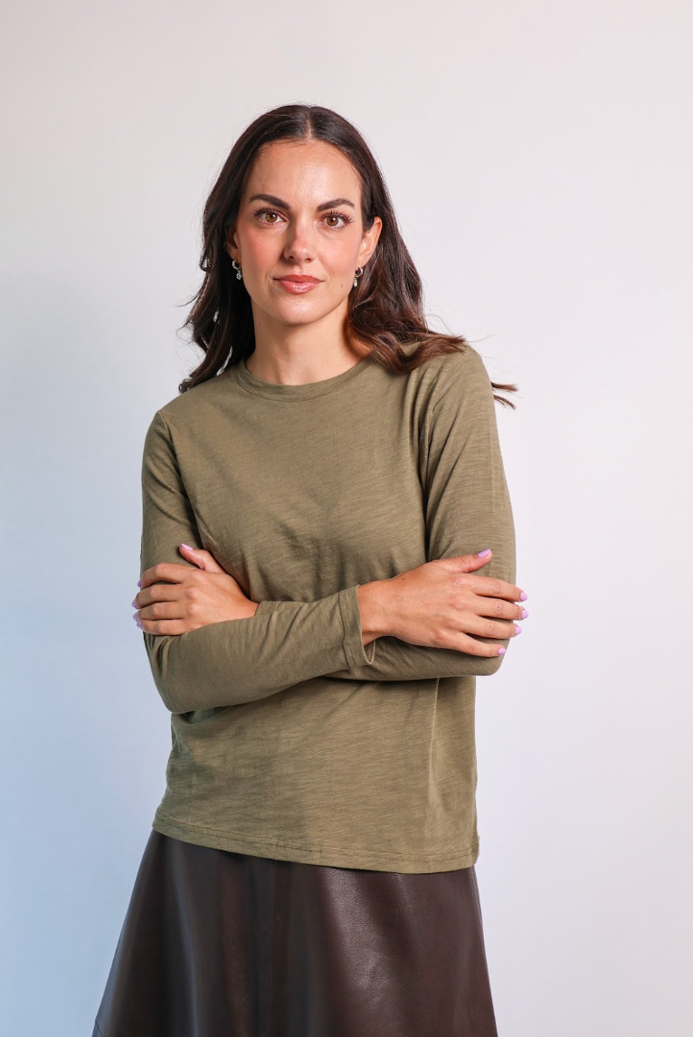 Velveteen Rabbit Long Sleeve Lucie Tee Olive