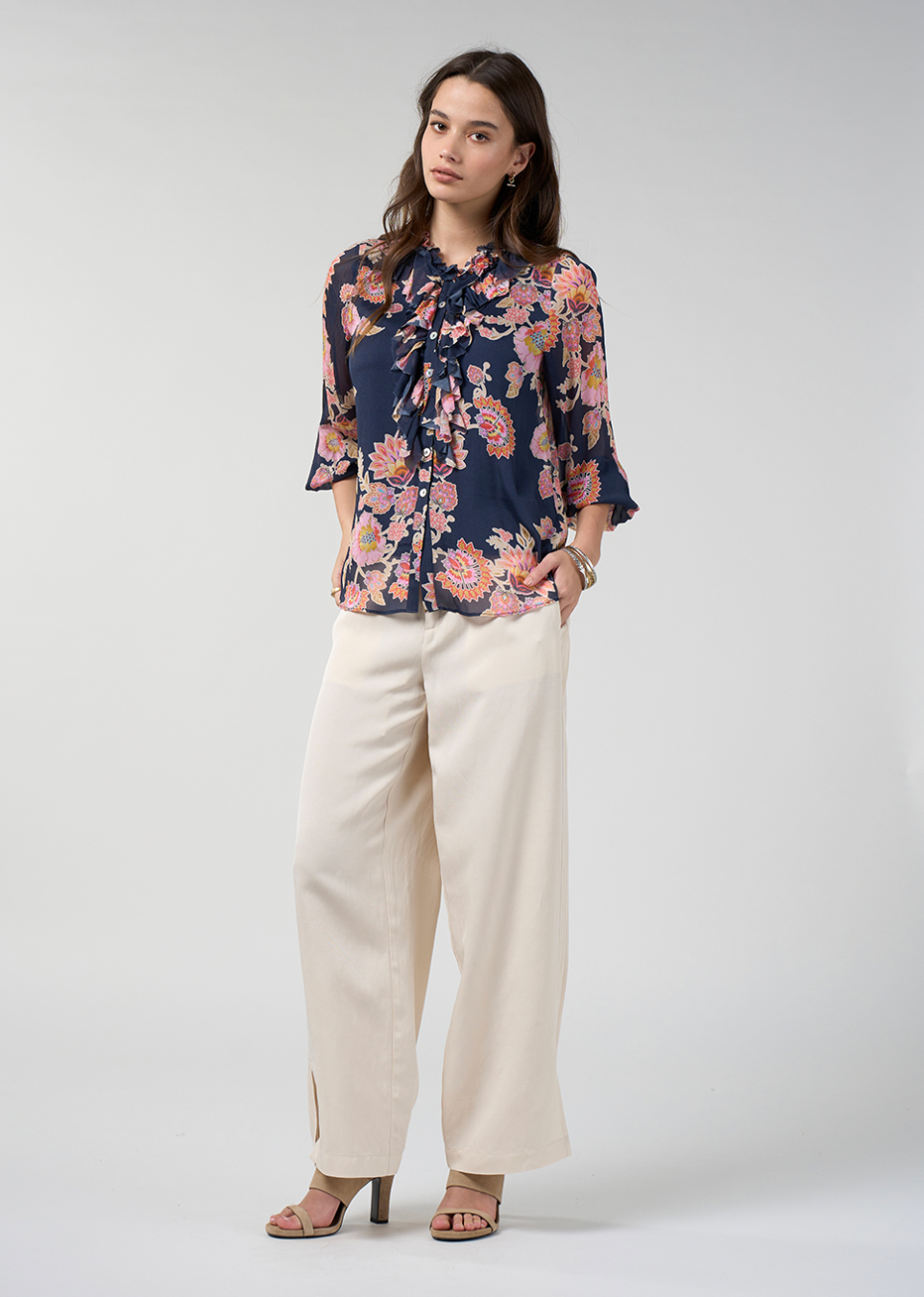 Loobie's Story Mirissa Blouse - Indigo Multi