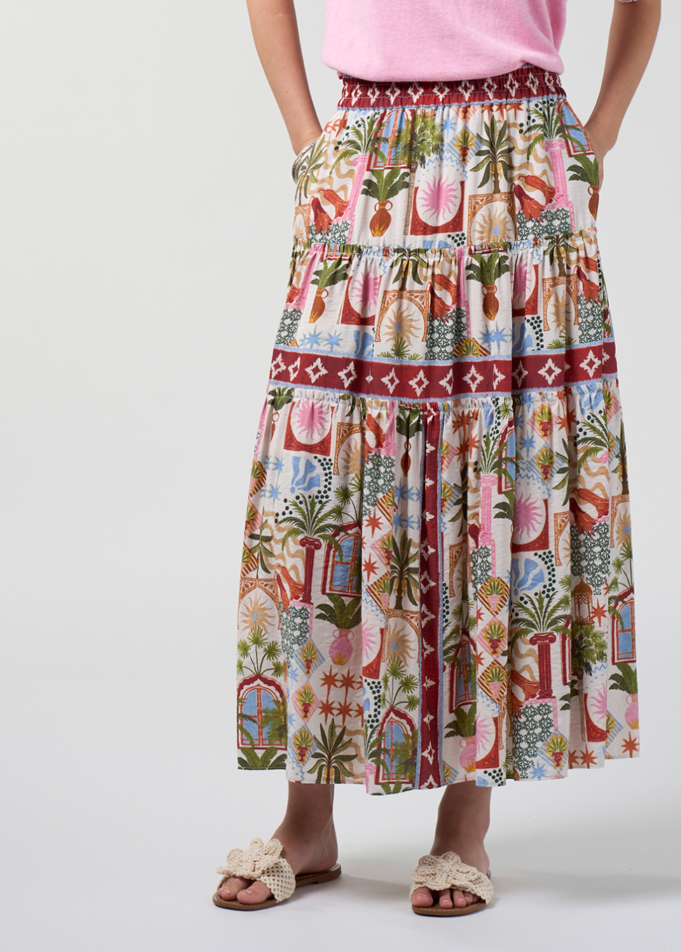 Loobie's Story Jaffna Skirt - Bone Multi