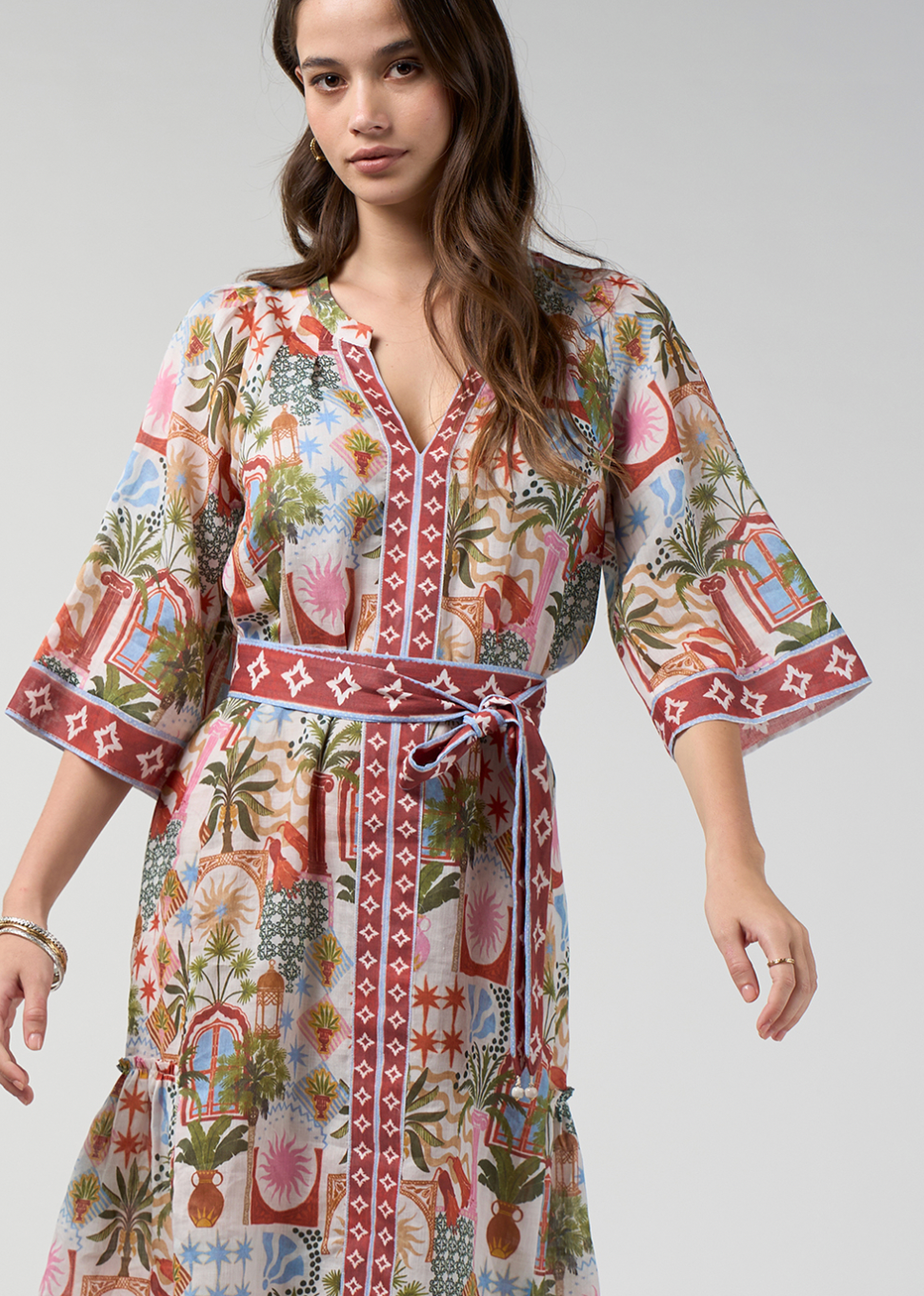 Loobie's Story Jaffna Dress - Bone Multi