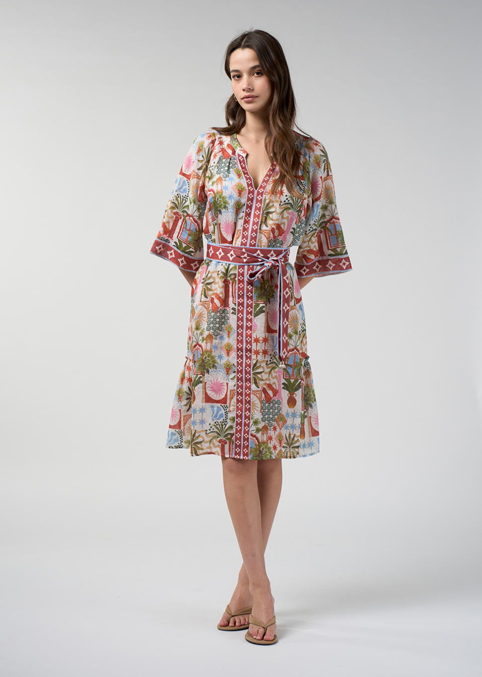Loobie's Story Jaffna Dress - Bone Multi
