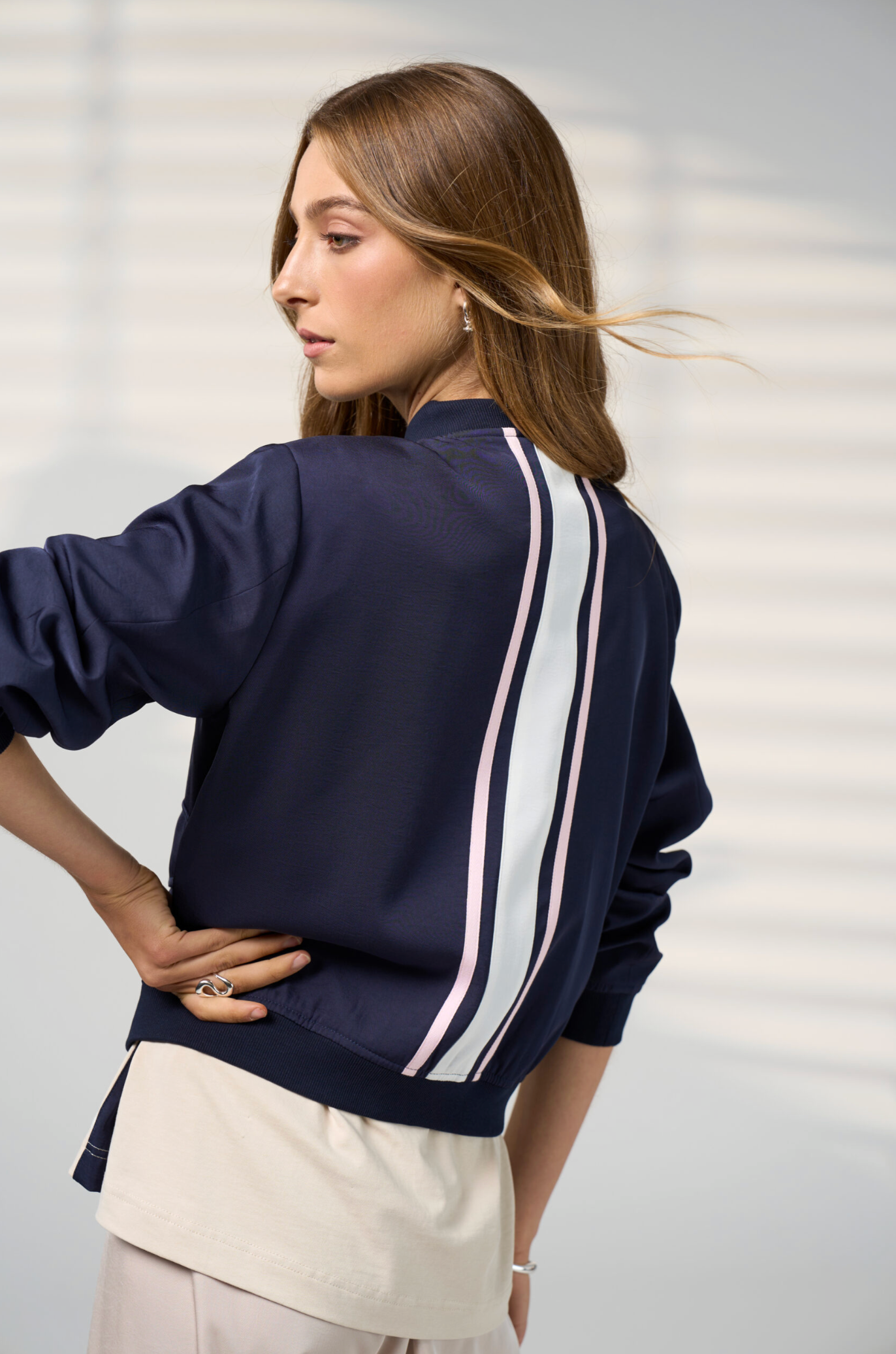 Madly Sweetly Contour Jacket - Navy / White