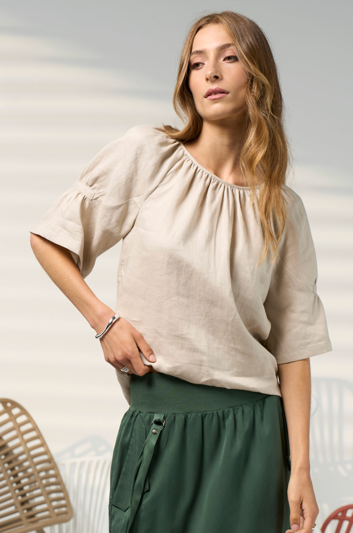 Madly Sweetly Cove Blouse - Stone