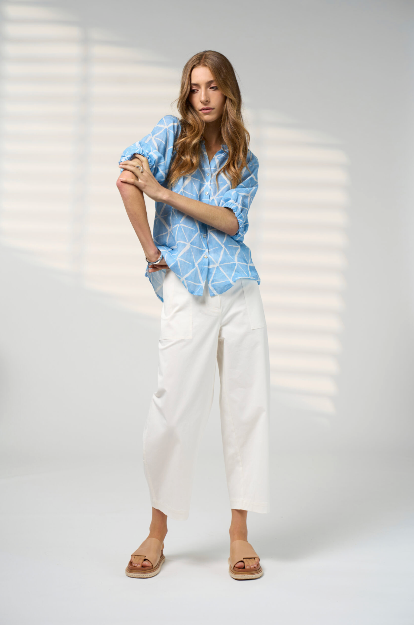 Madly Sweetly Prism Blouse - Sky Blue Multi