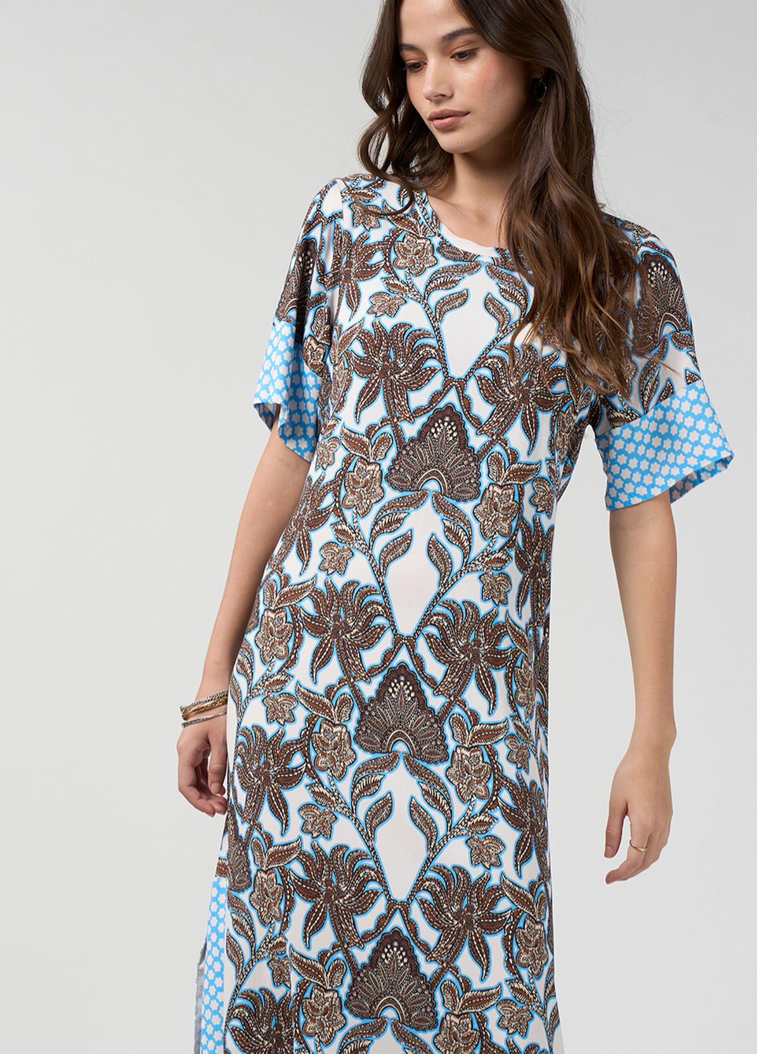 Loobie's Story Ella Dress - Silk White Multi