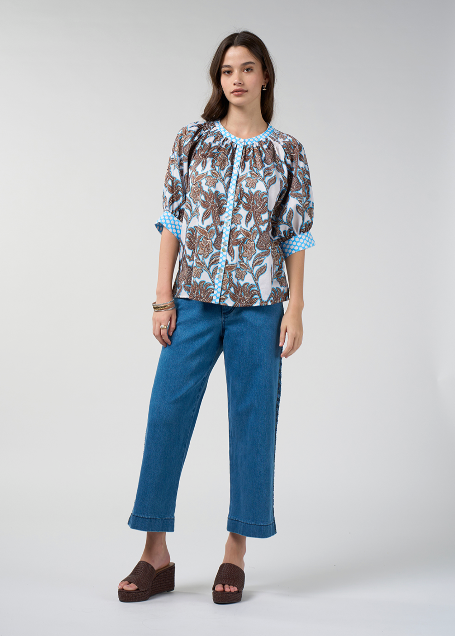 Loobie's Story Ella Top - Silk White Multi