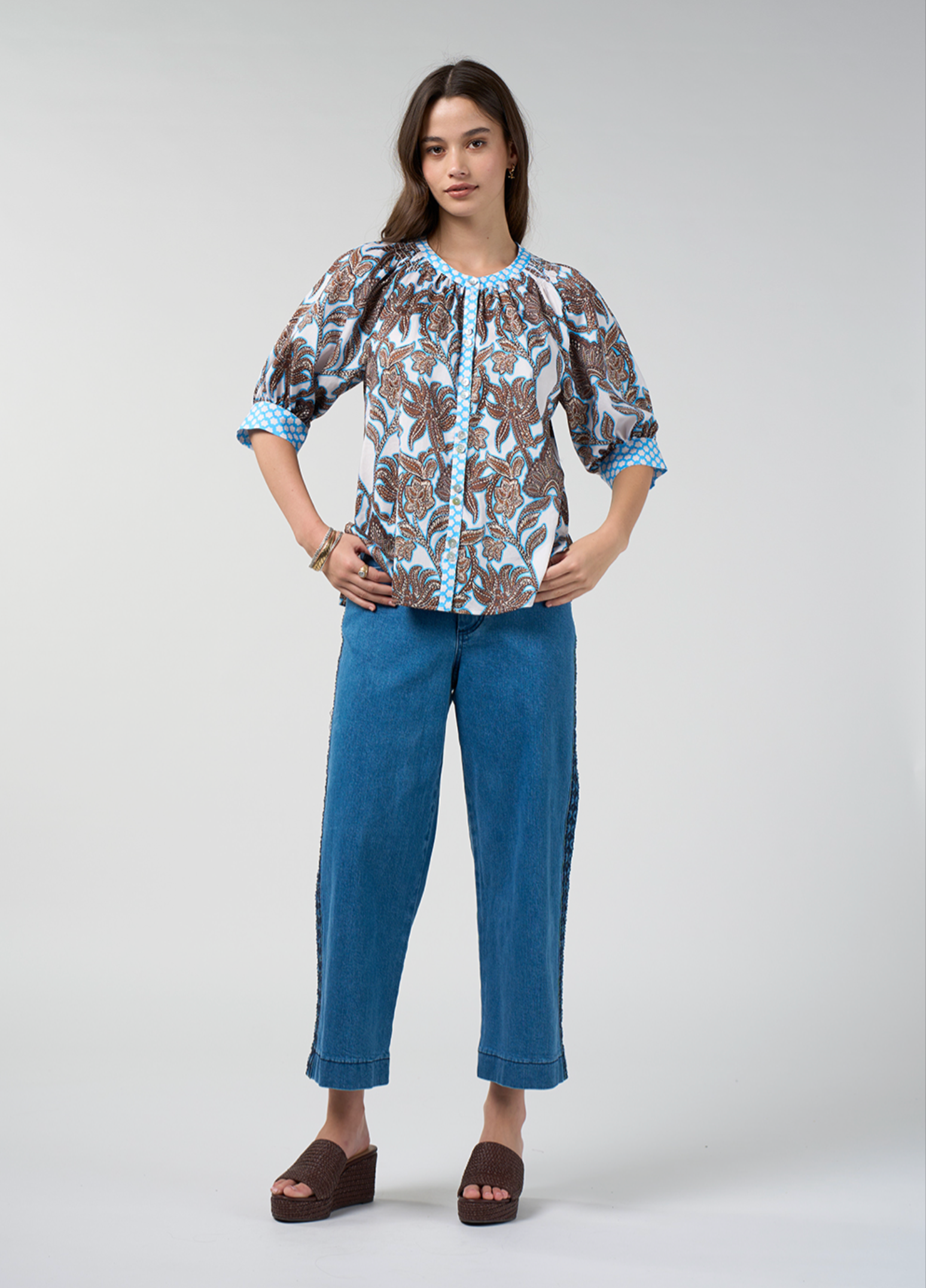 Loobie's Story Ella Top - Silk White Multi