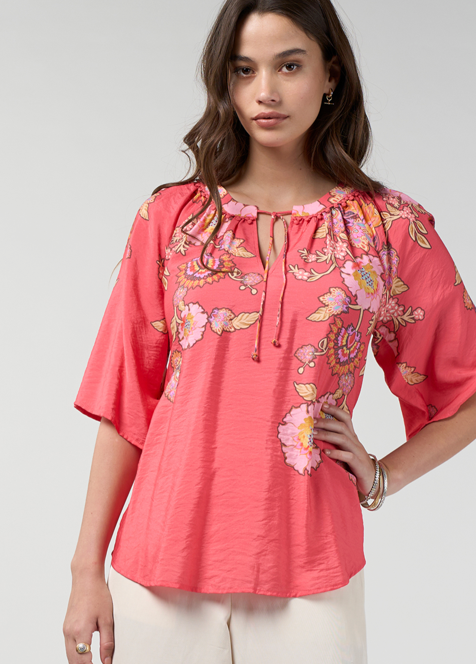 Loobie's Story Mirissa Top - Coral Multi