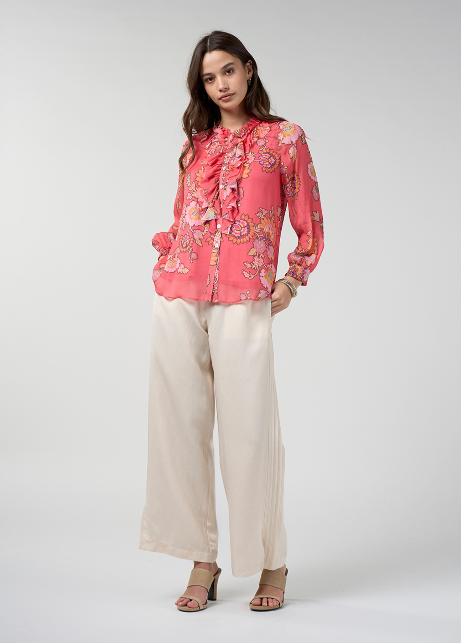 Loobie's Story Mirissa Blouse - Coral Multi