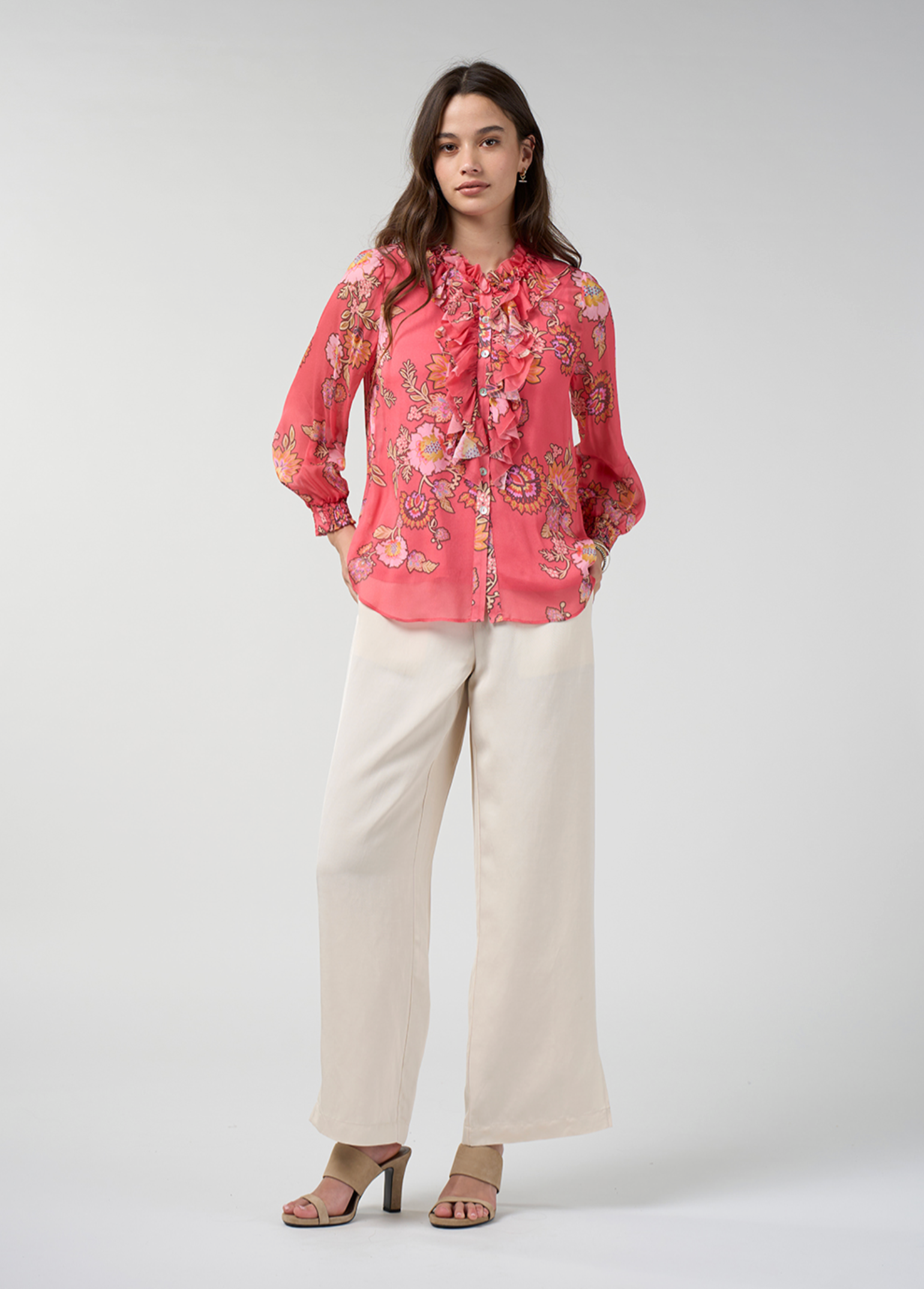 Loobie's Story Mirissa Blouse - Coral Multi