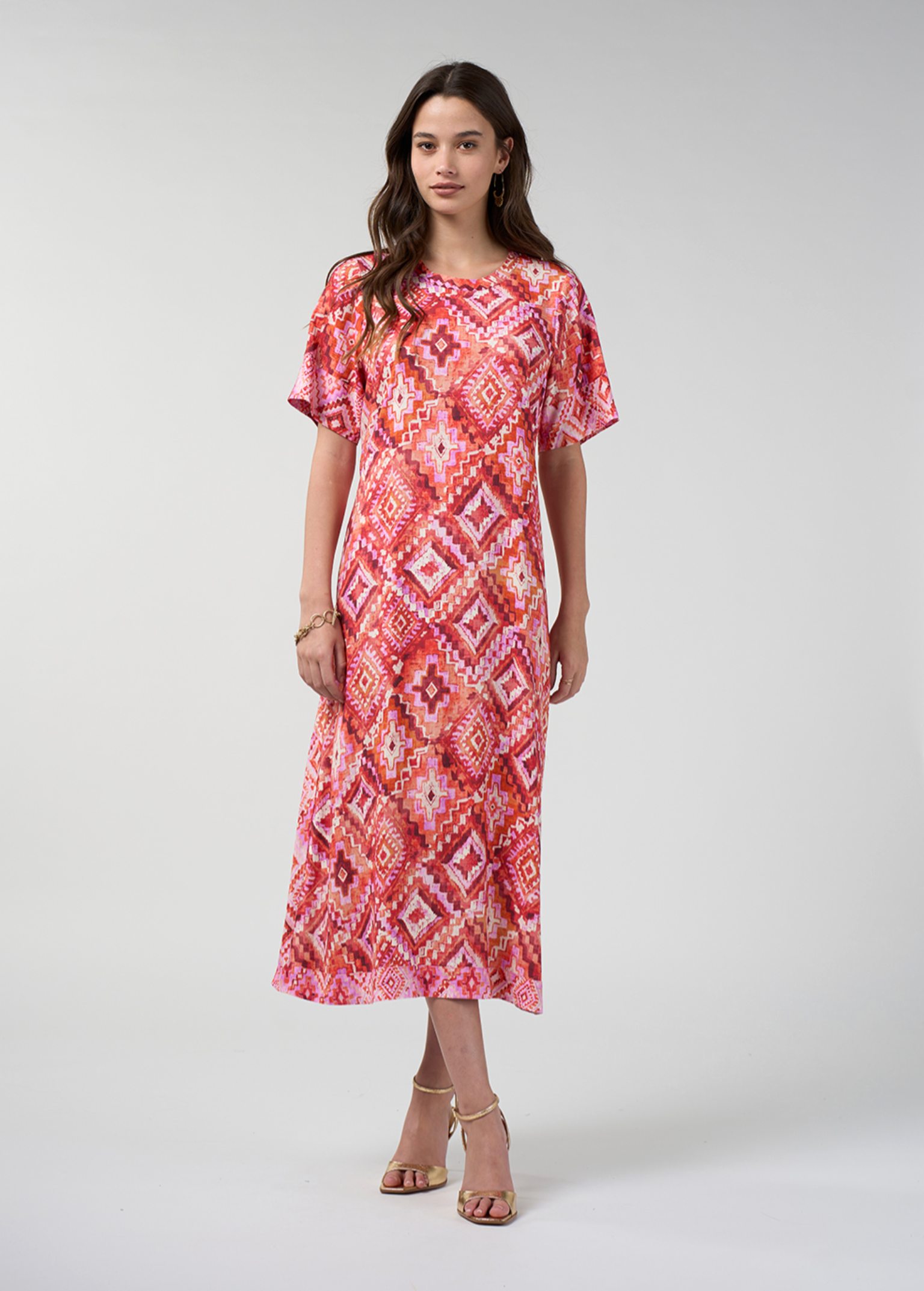 Loobie's Story Sinhala Dress - Coral Multi