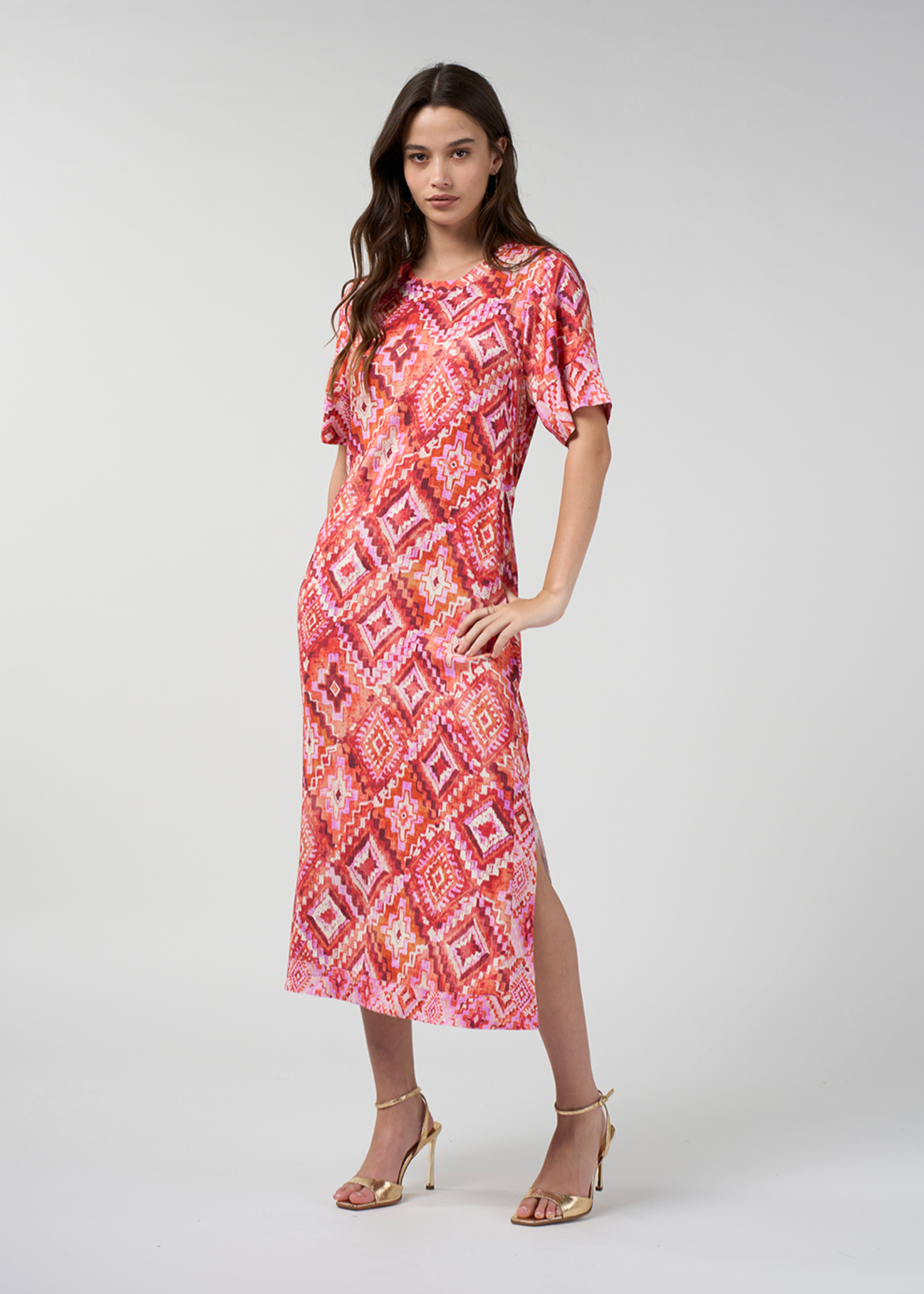 Loobie's Story Sinhala Dress - Coral Multi