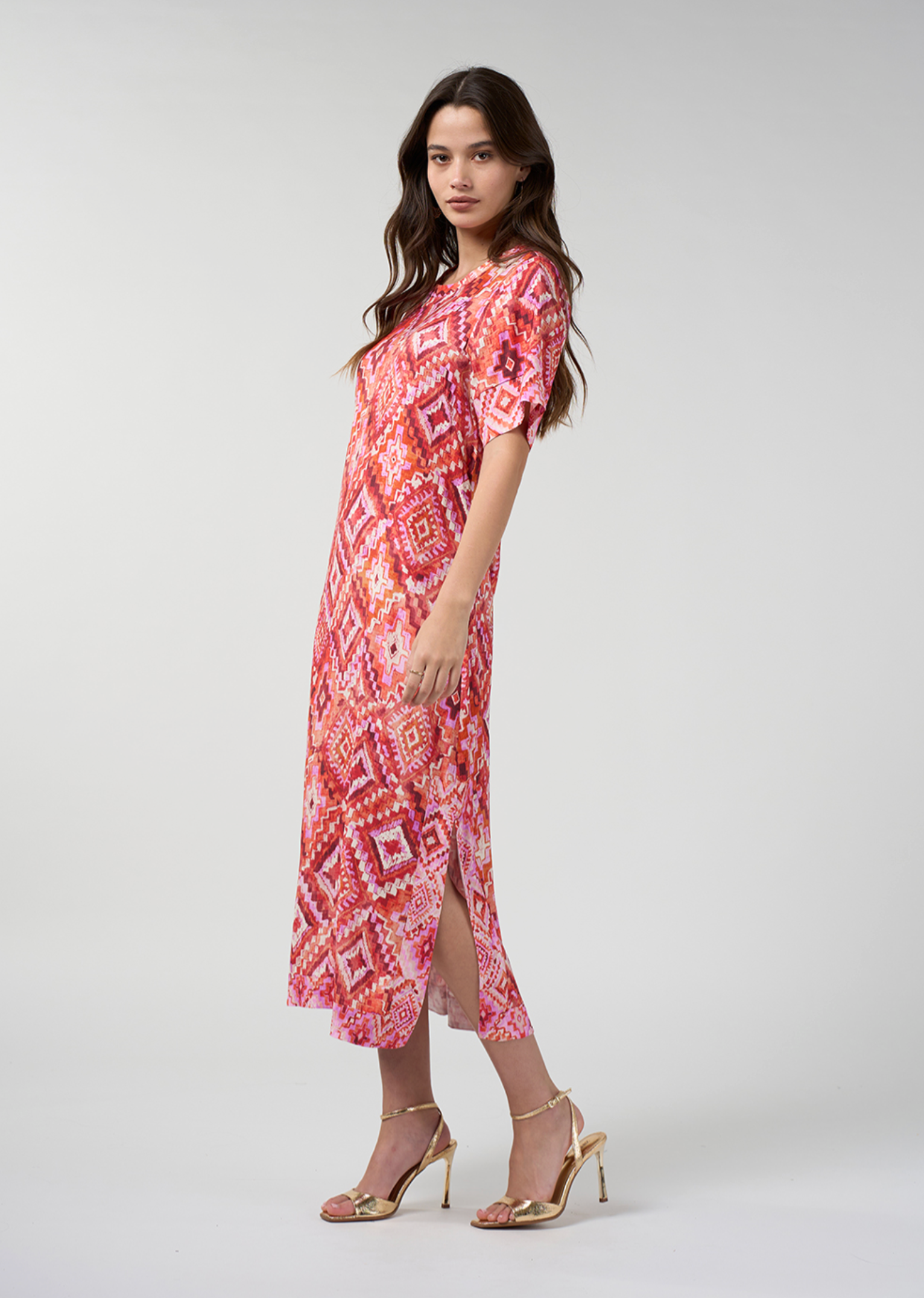 Loobie's Story Sinhala Dress - Coral Multi