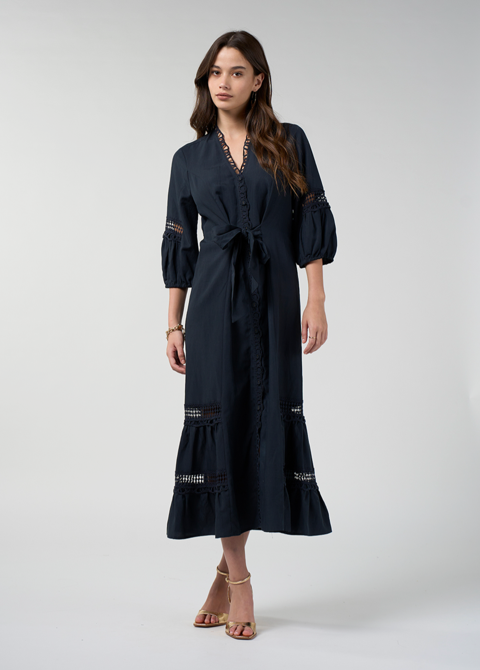 Loobie's Story Shalini Midi Dress - Indigo