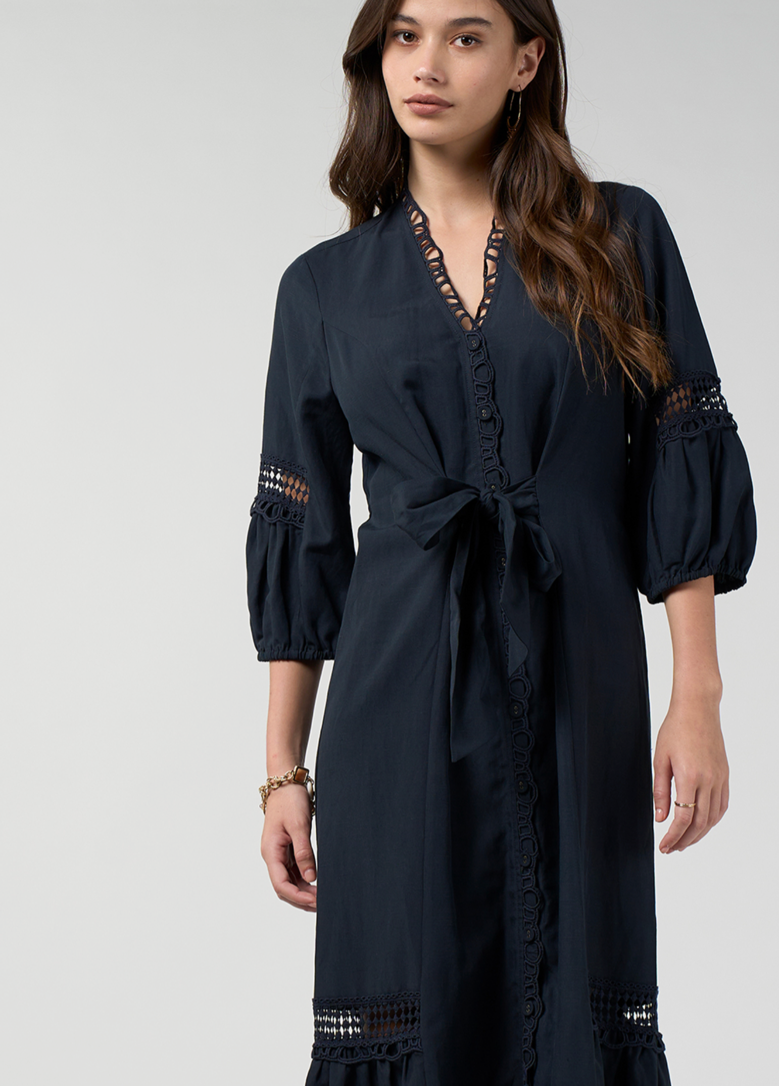 Loobie's Story Shalini Midi Dress - Indigo